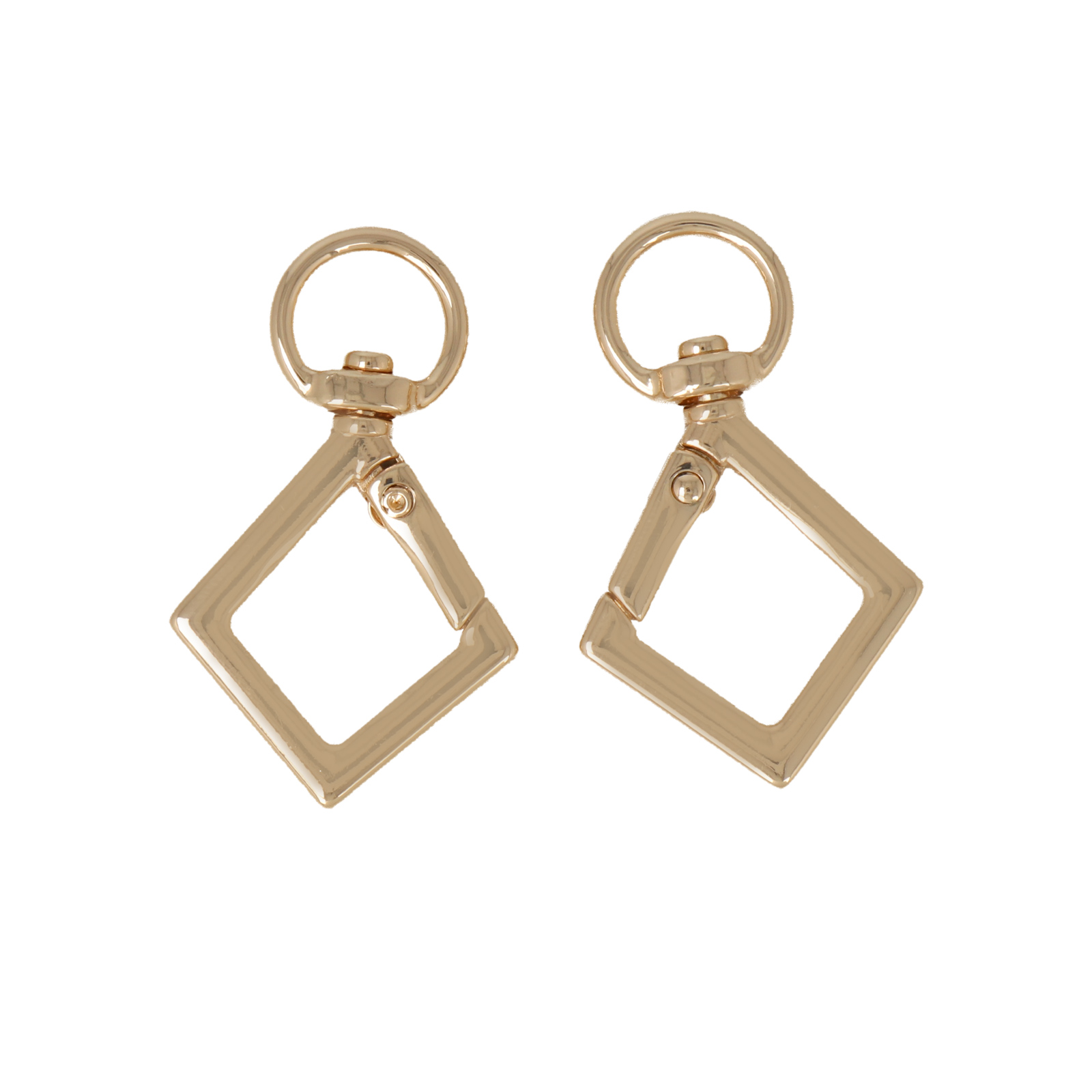 diy bag gold carabiner heart 34x26mm (inner 10mm) | 2pc