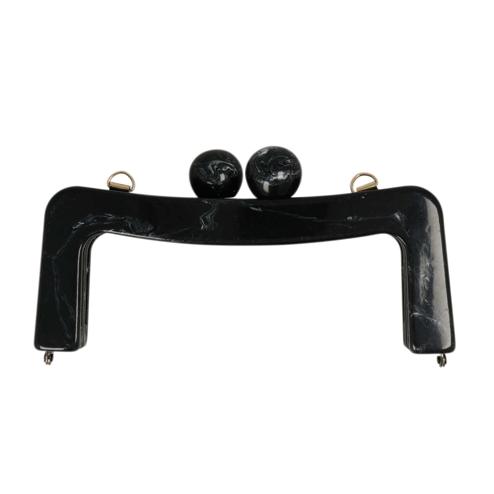 black acrylic clic clac bag fastening 17,5x7cm | 1pc