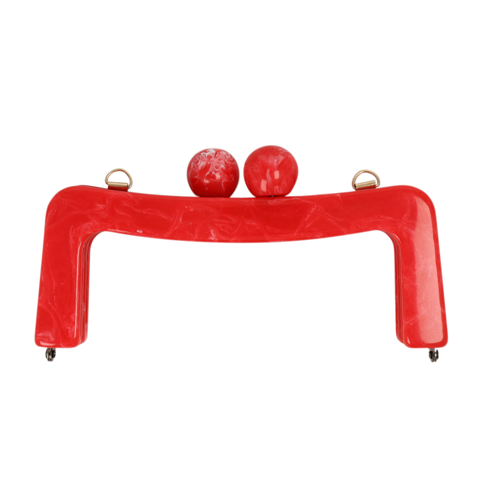 red acrylic clic clac bag fastening 17,5x7cm | 1pc