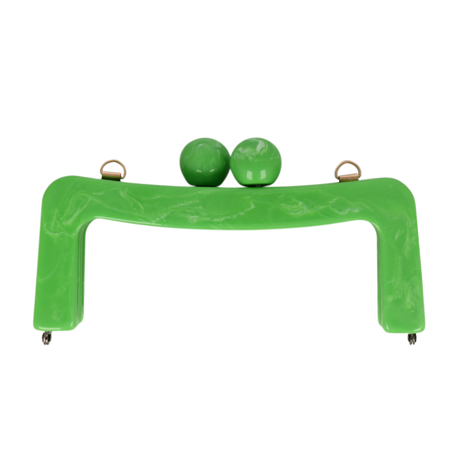 green acrylic clic clac bag fastening 17,5x7cm | 1pc