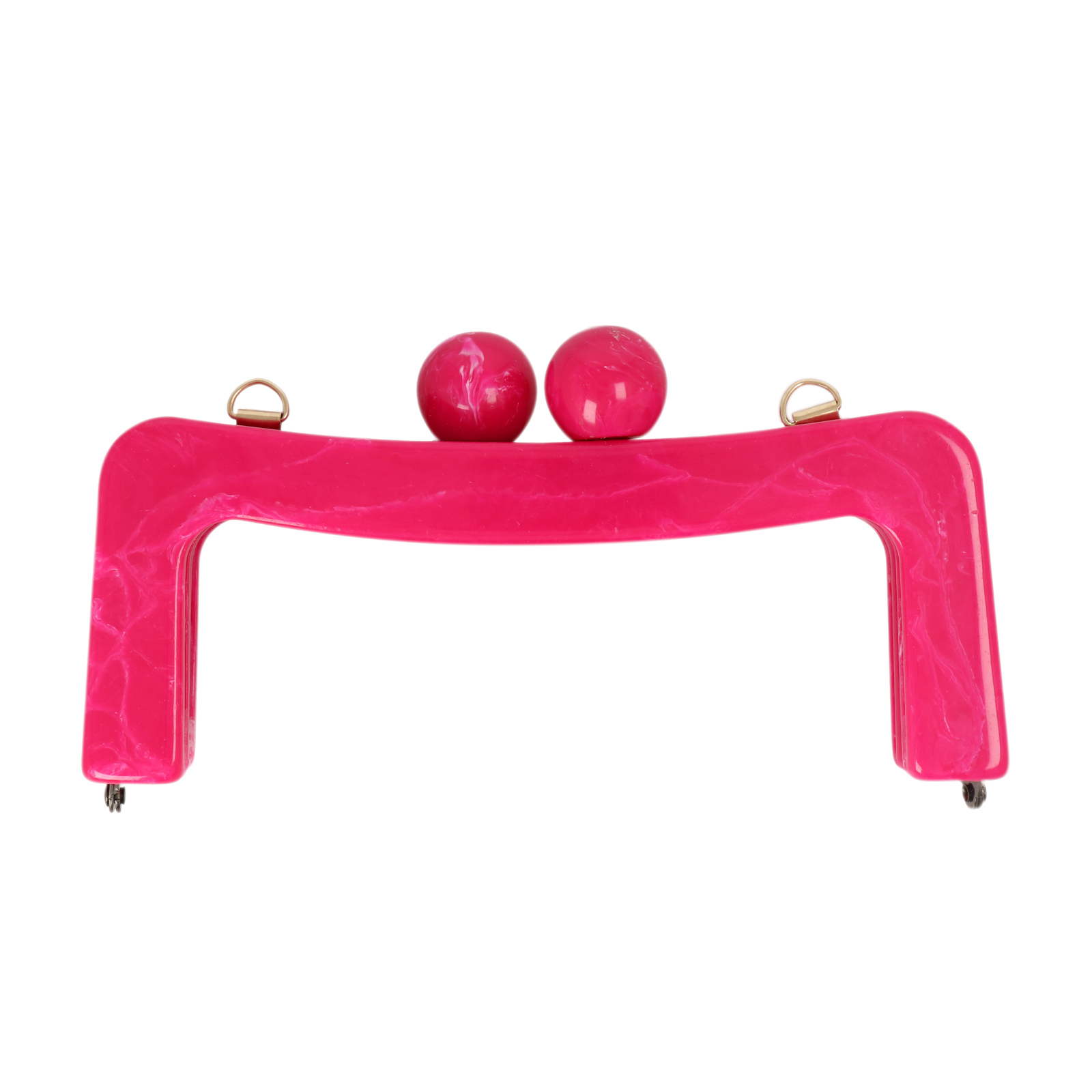 fuchsia acrylic clic clac bag fastening 17,5x7cm | 1pc