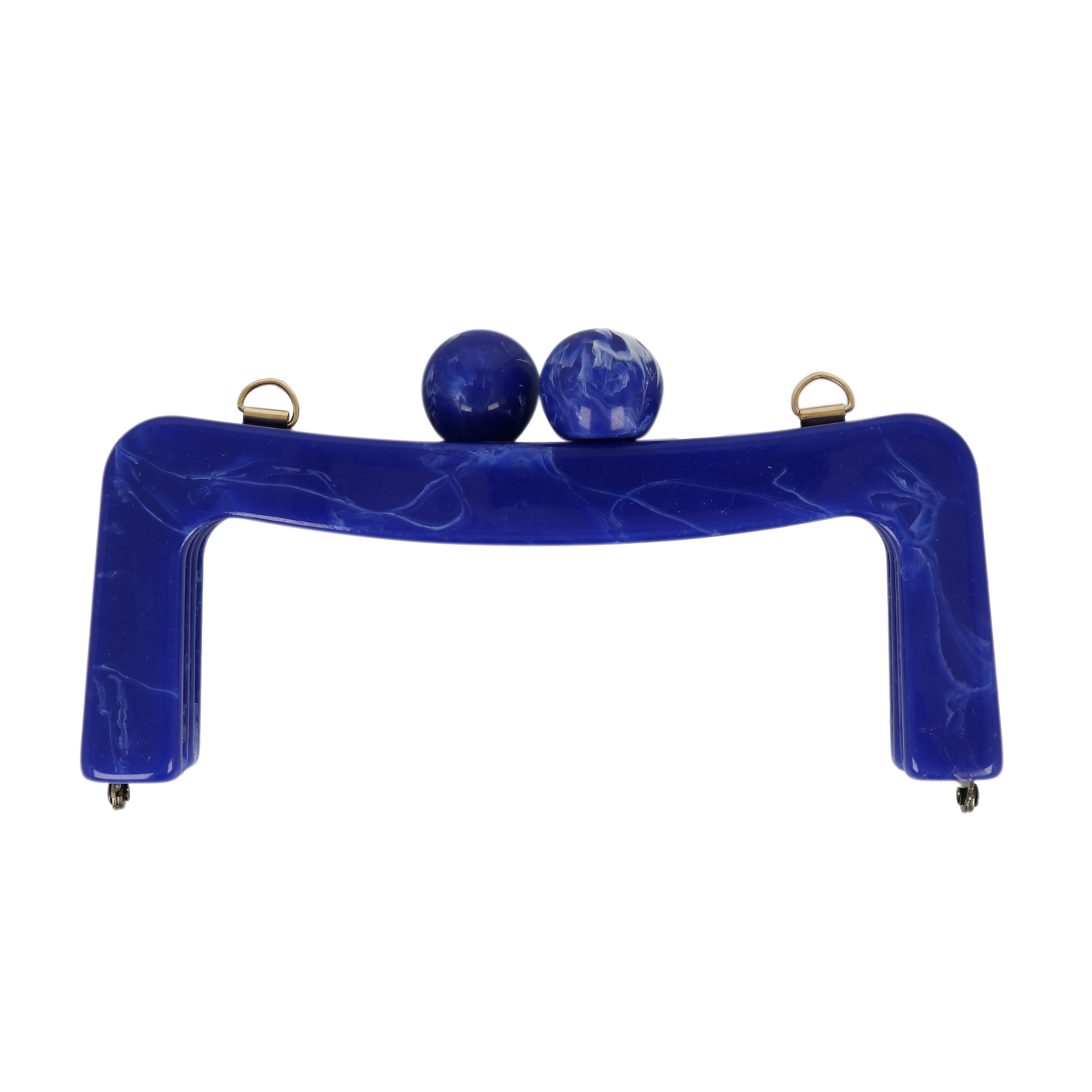 blue acrylic clic clac bag fastening 17,5x7cm | 1pc