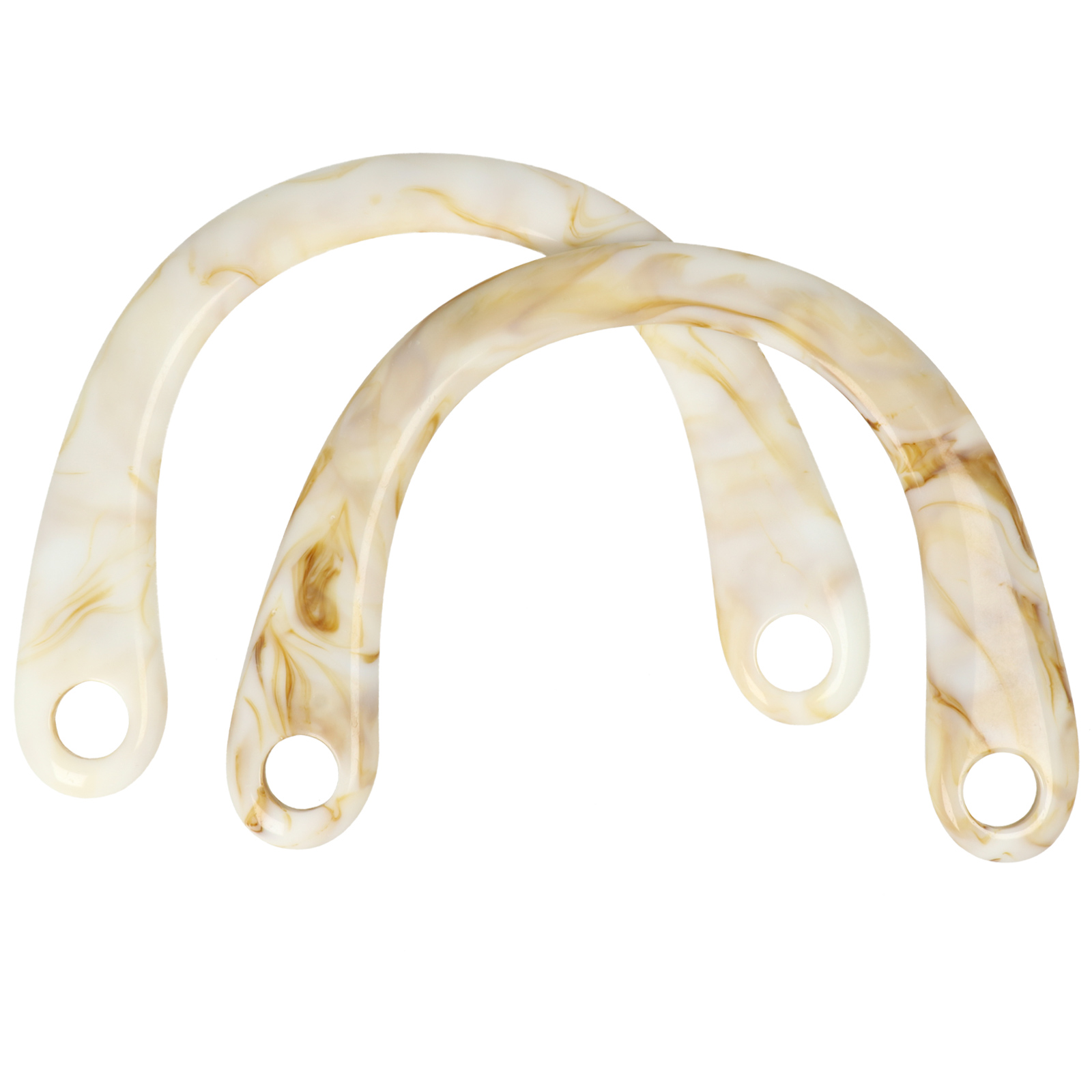 acrylic handle with slot marbled ivory 17x12cm | 2pc