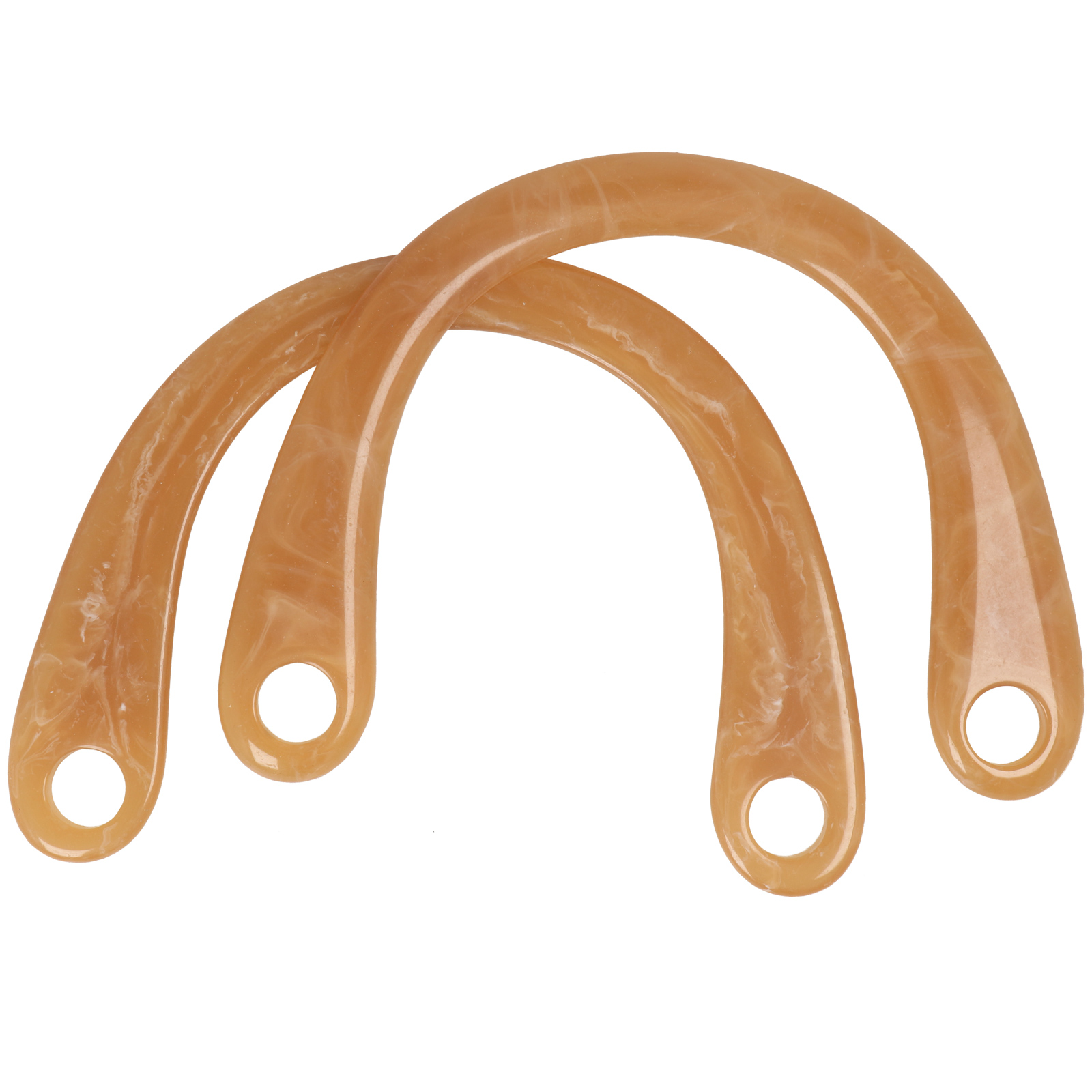 acrylic handle with slot marbled apricot 17x12cm | 2pc