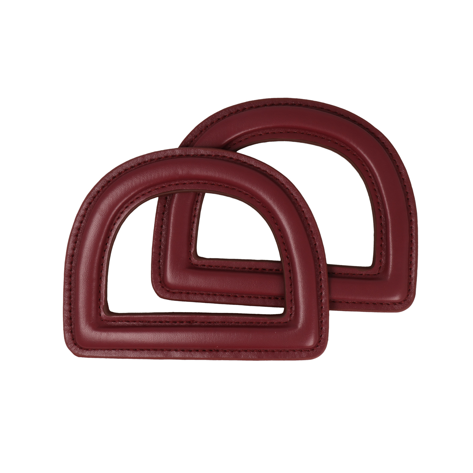 bag handle pu leather bordeaux 13x10cm | 2pc