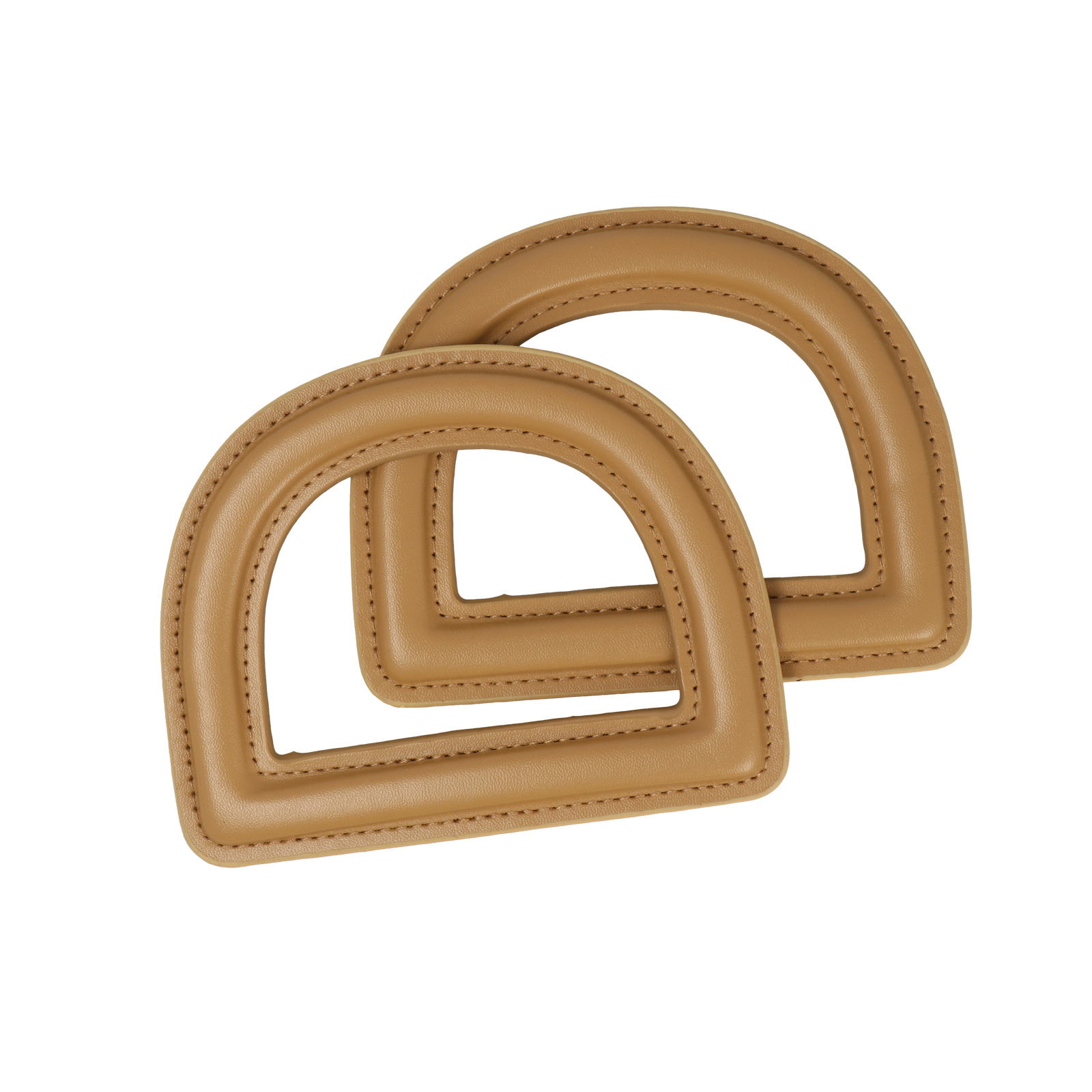 bag handle pu leather beige 13x10cm | 2pc