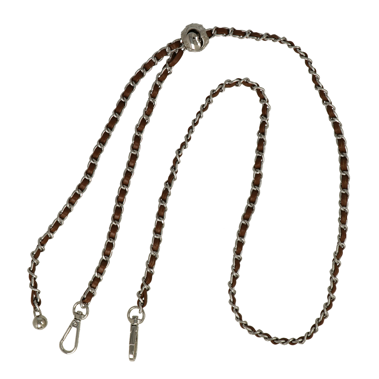 taschenkette silber pu-leder cord 8mm - verstellbar 120cm | 1st
