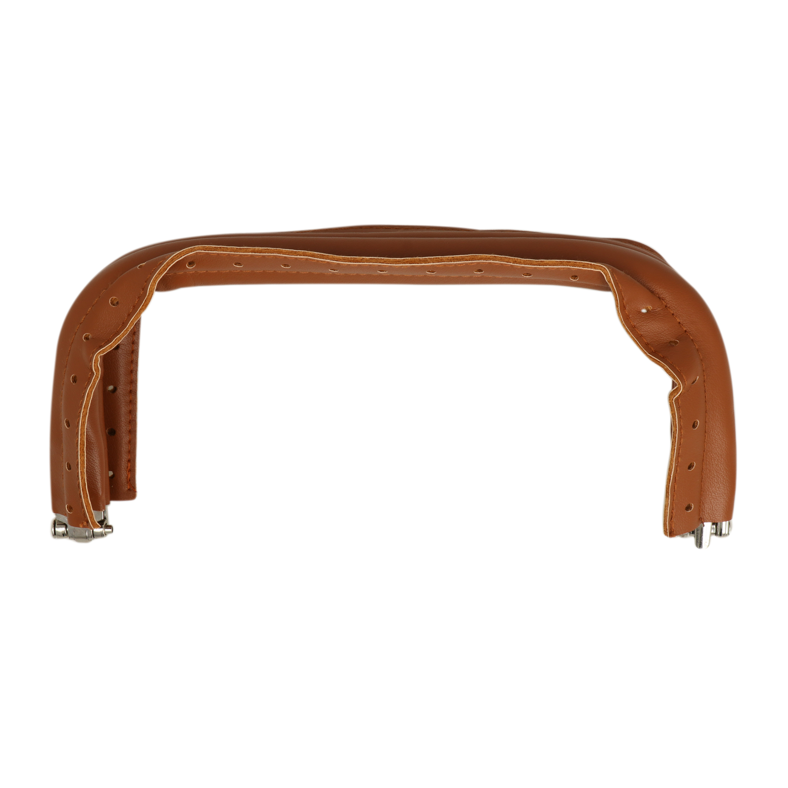 clutch bag spring closure with brown pu leather 20x9cm | 1pc