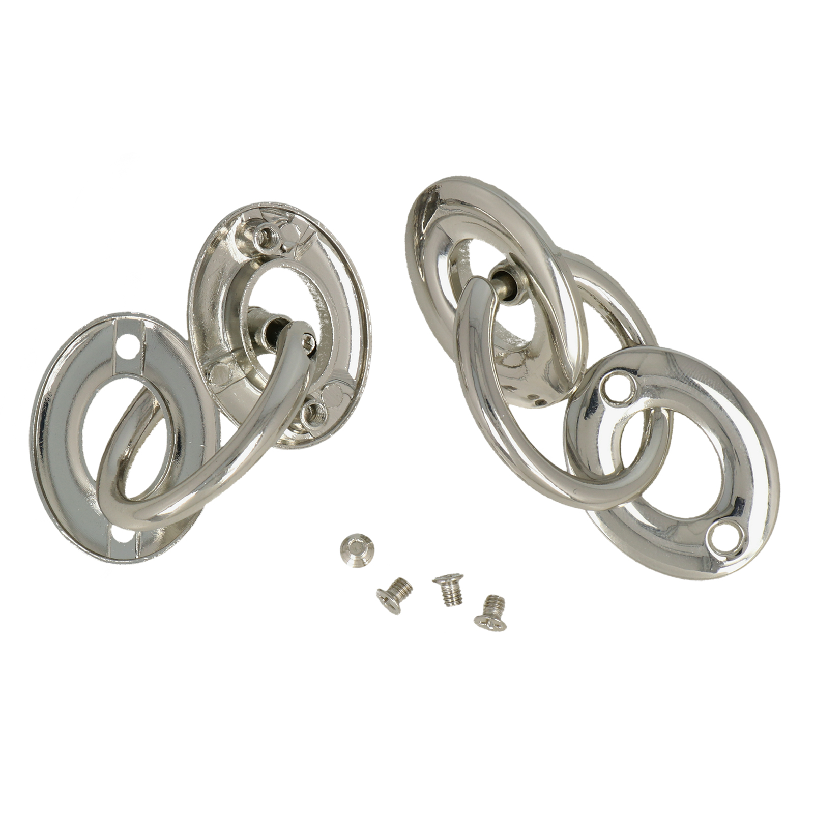 screw eyelet for handle and chains silver 30x24mm with oval ring 34x30mm) | 2pc