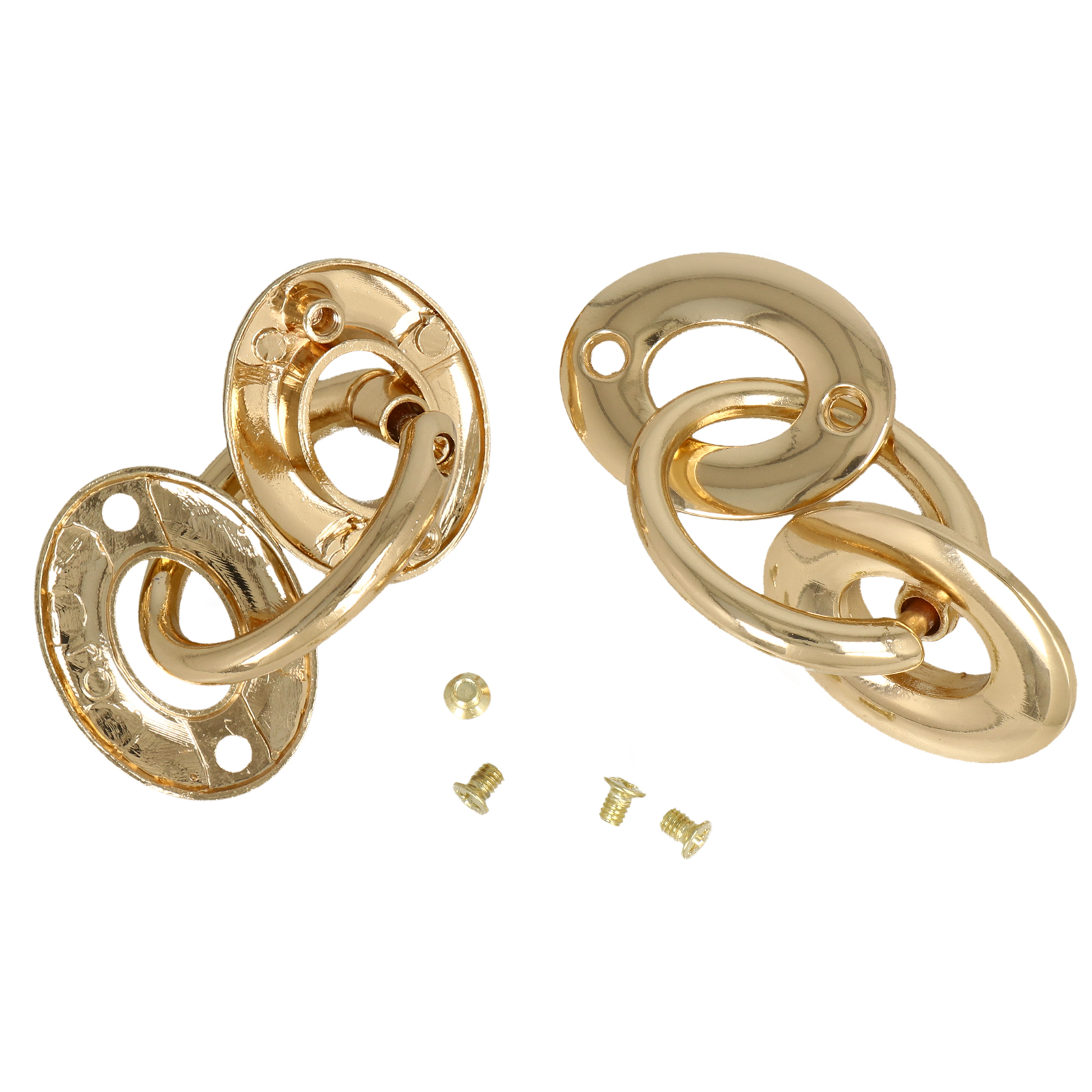 screw eyelet for handle and chains gold 30x24mm with oval ring 34x30mm) | 2pc