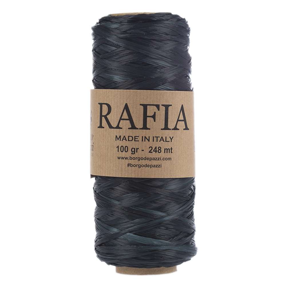 borgo de' pazzi rafia - black (15) - 100gr (248mt) | 1pc