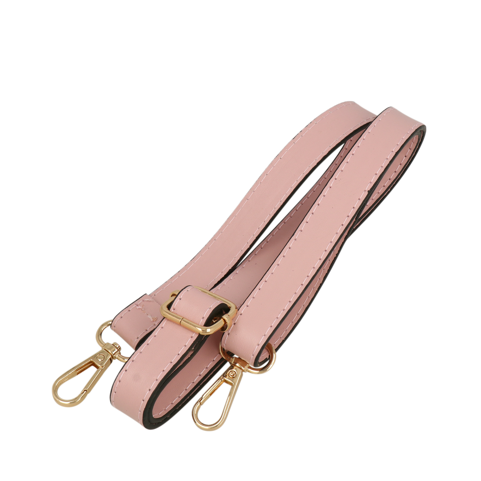 pink pu leather shoulder strap with gold snap hook 1,8cm wide - 120cm adjustable | 1pc