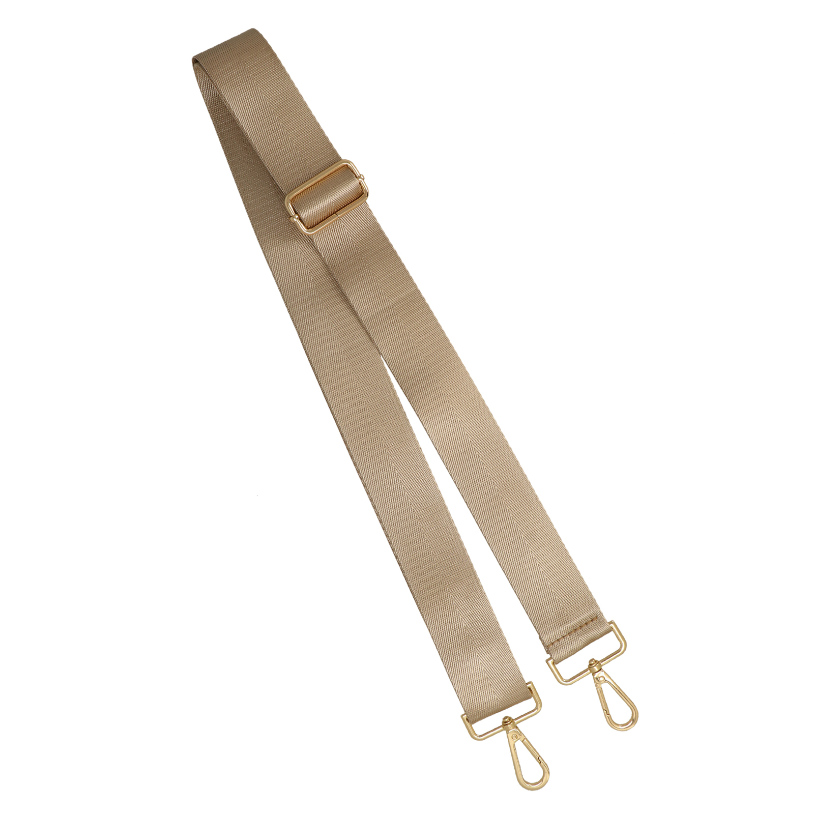beige shoulder strap with gold snap hook 3,8cm wide - 140cm adjustable | 1pc