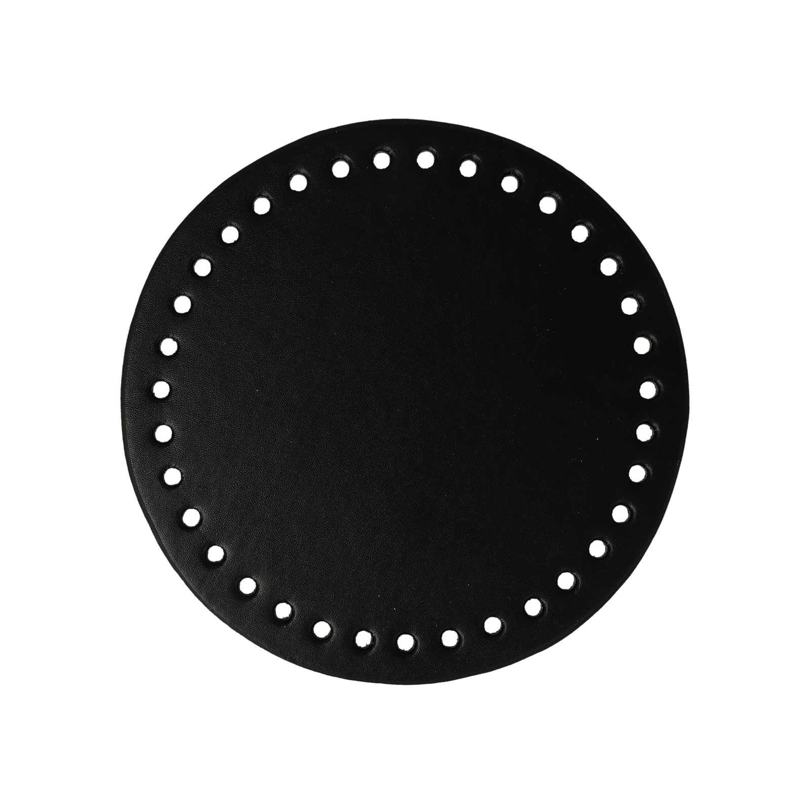 black pu leather bottom bag round 18cm | 1pc