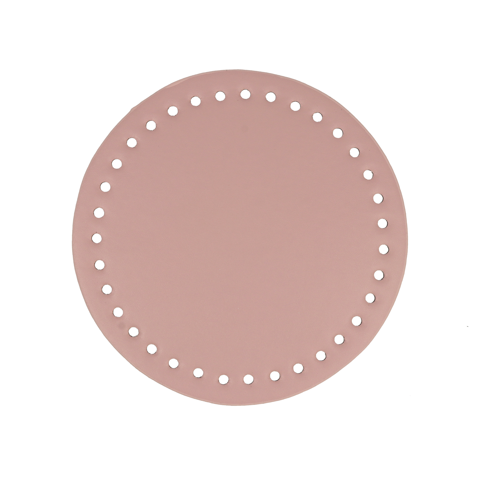 pink pu leather bottom bag round 18cm | 1pc