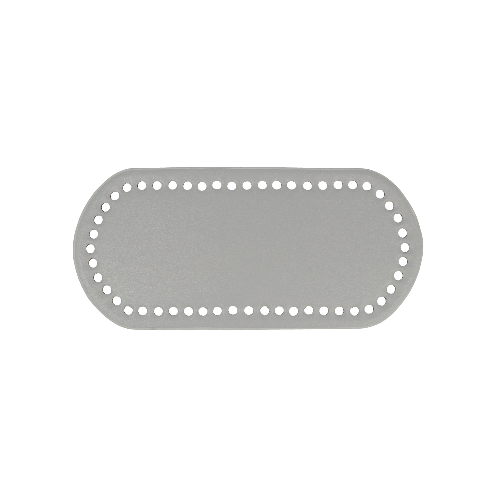 grey pu leather bottom bag oval 22x10cm | 1pc