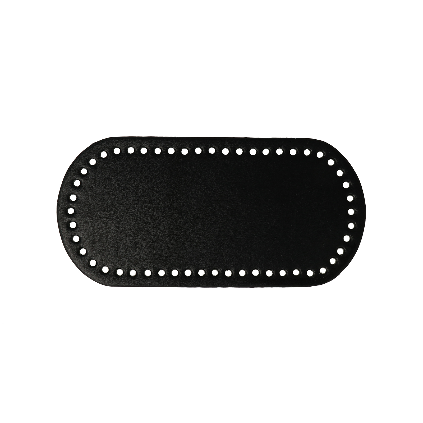 black pu leather bottom bag oval 25x12cm | 1pc