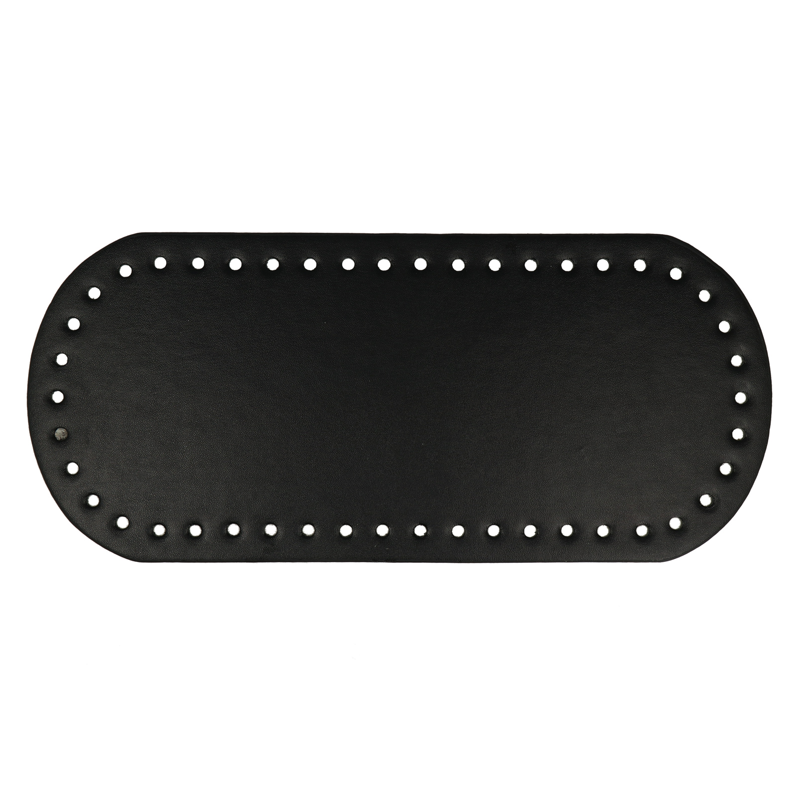 black pu leather bottom bag oval 32x14cm | 1pc