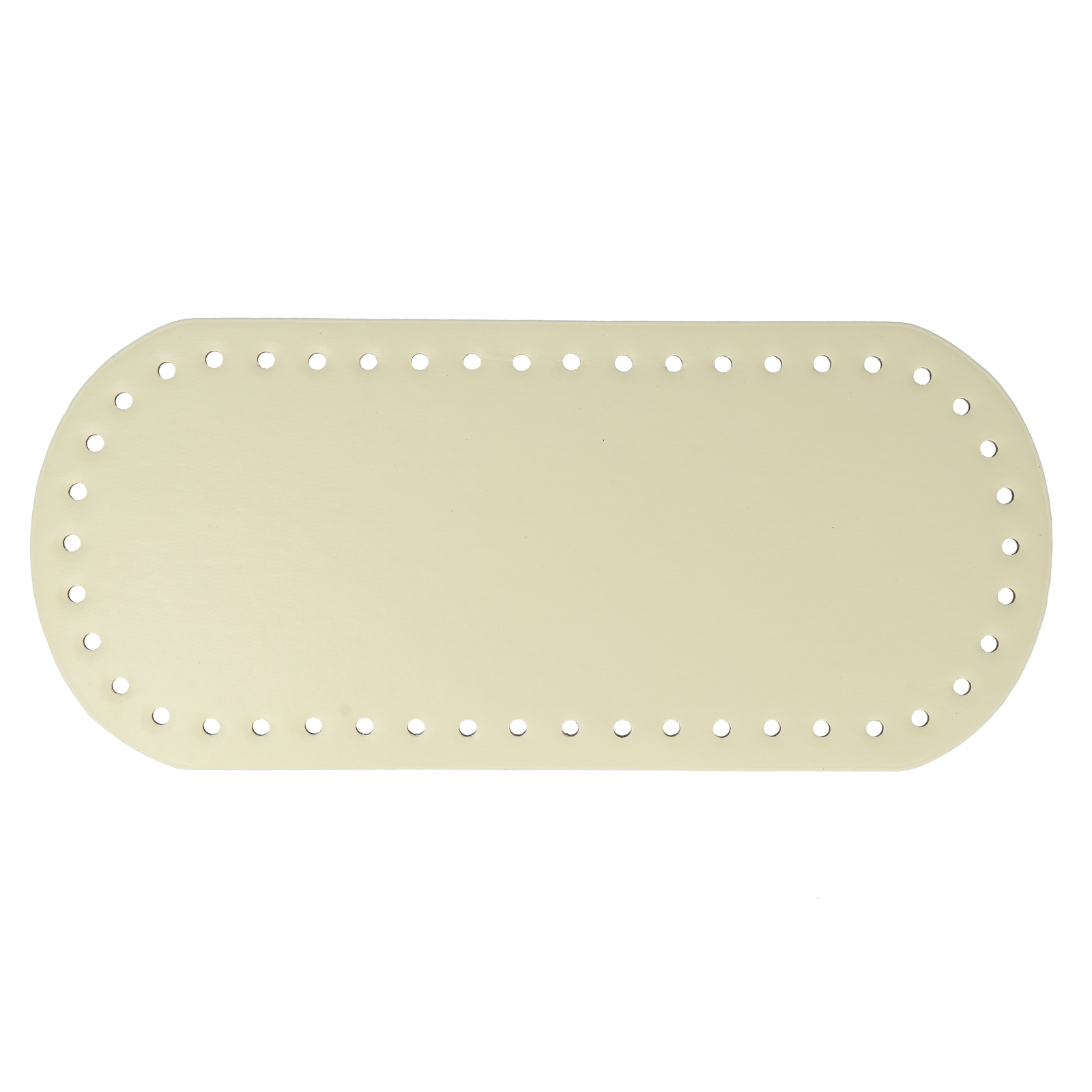 ivory pu leather bottom bag oval 32x14cm | 1pc