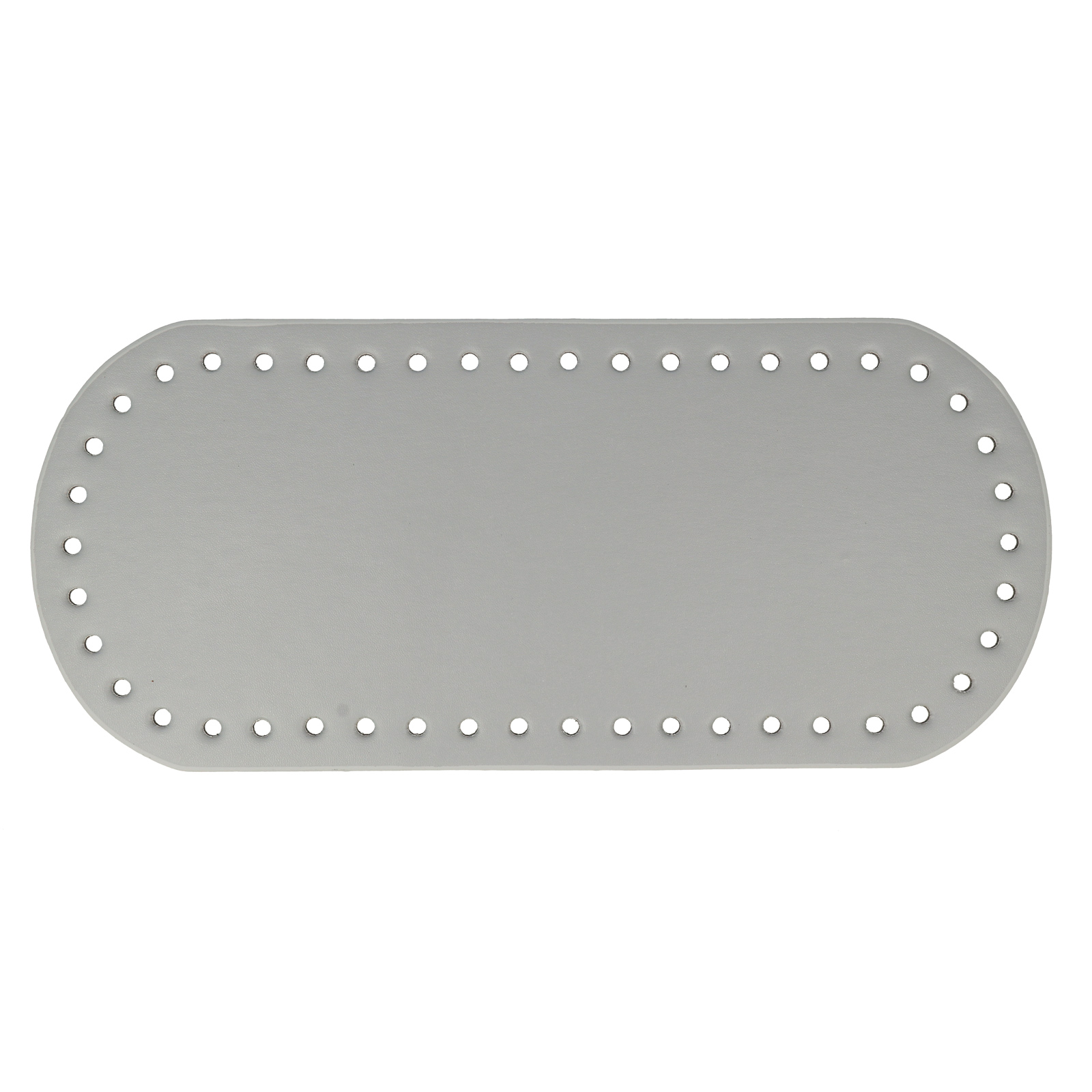 grey pu leather bottom bag oval 32x14cm | 1pc