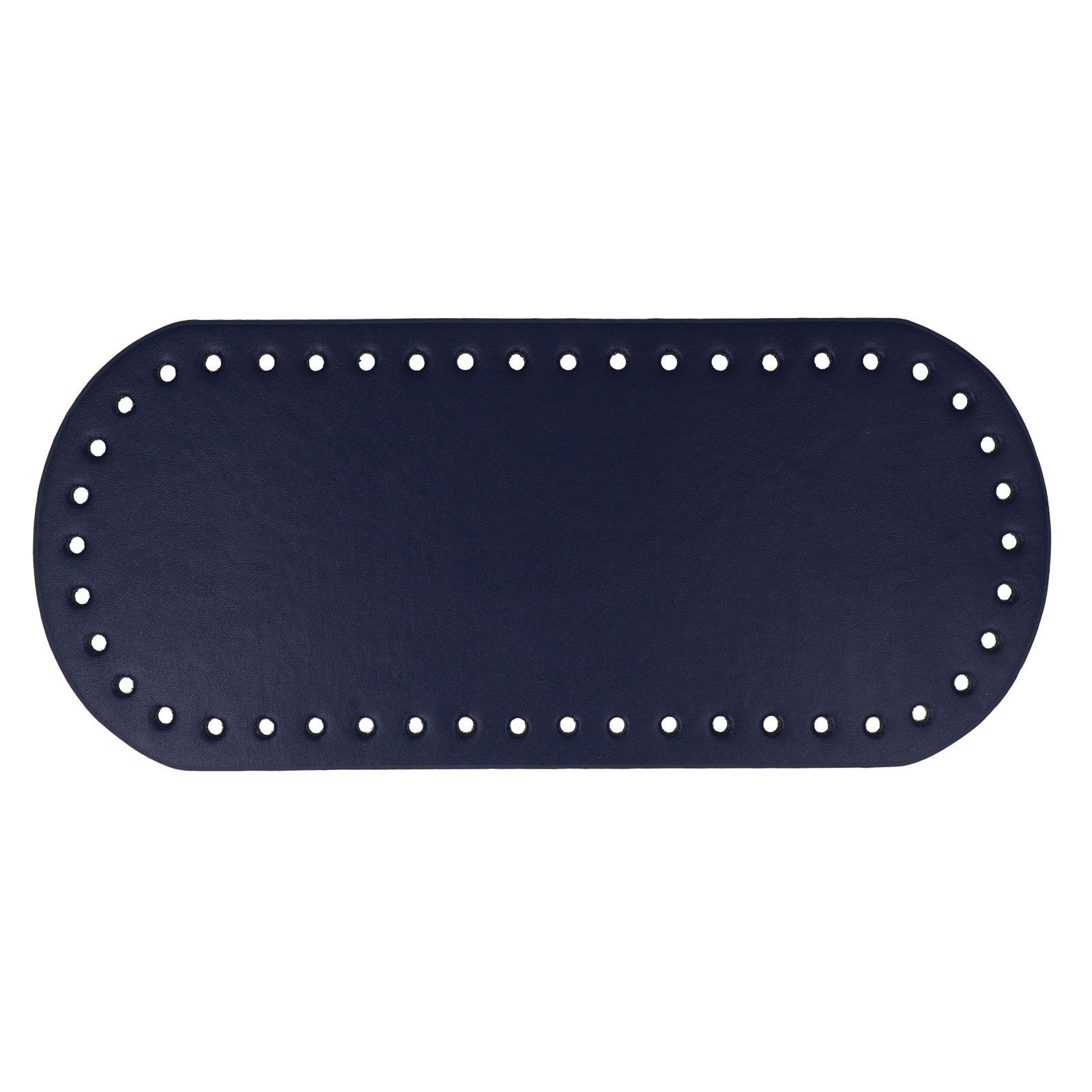 blue pu leather bottom bag oval 32x14cm | 1pc