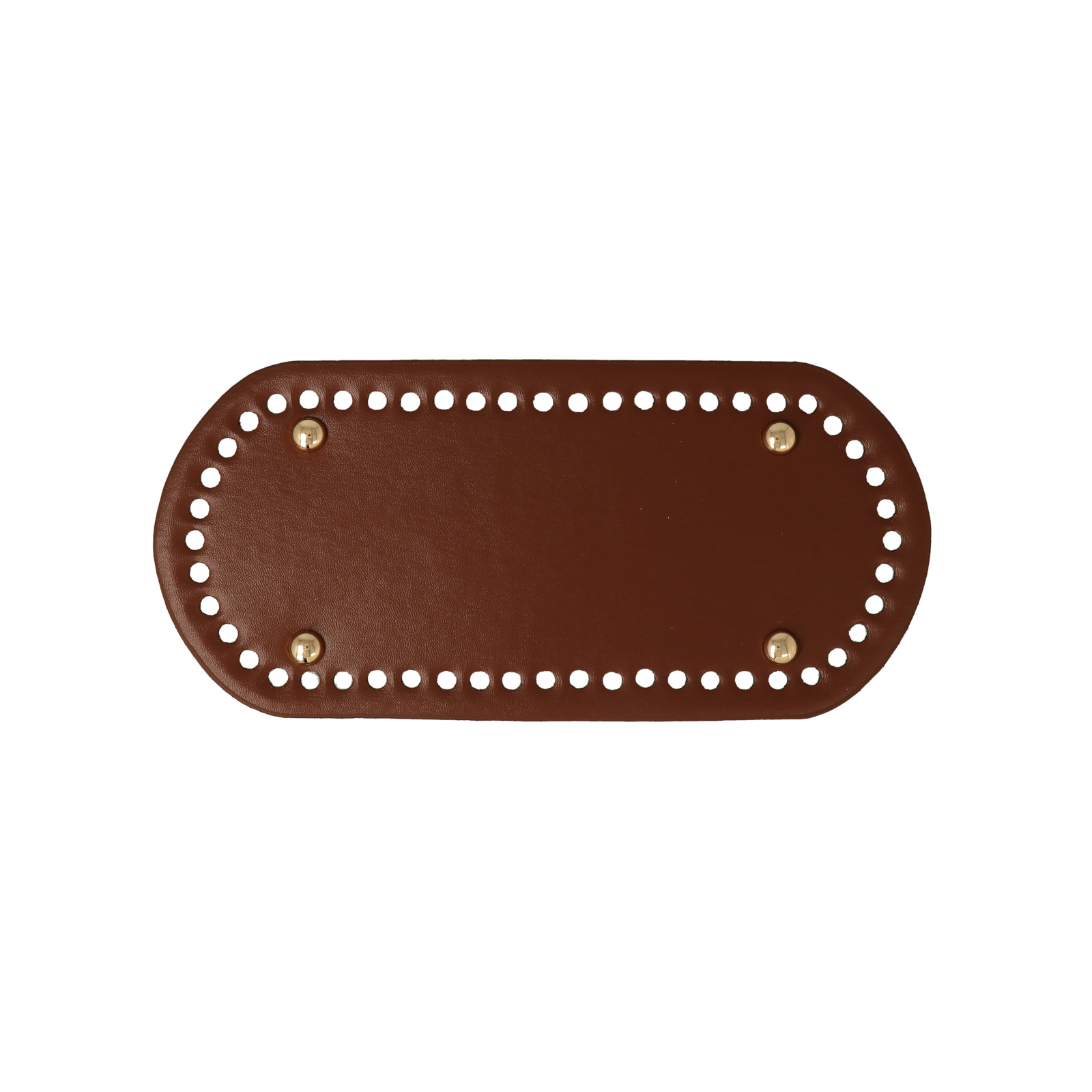 pu leather bottom bag oval 22x10cm with gold bag feet | 1pc
