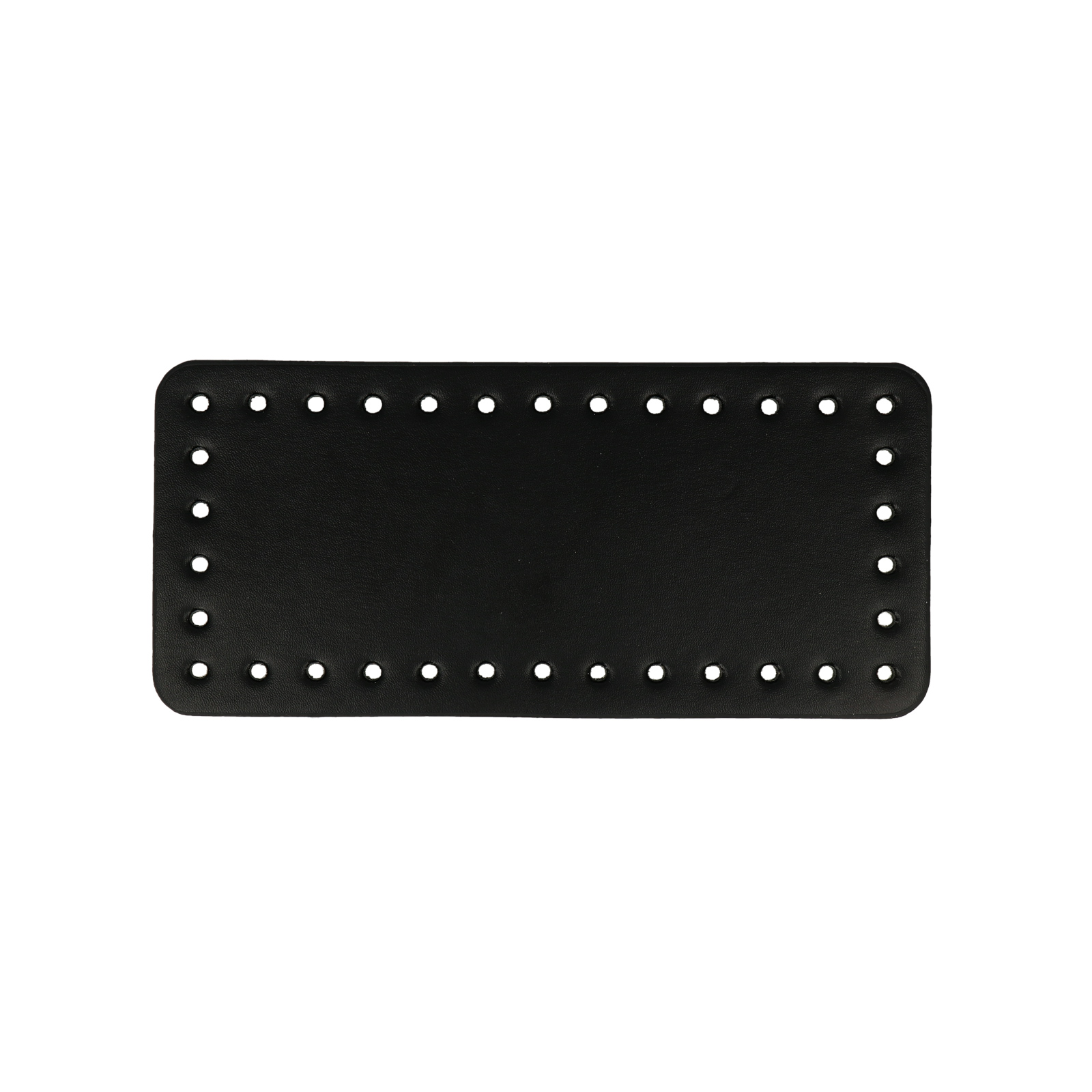 black pu leather bottom bag rectangle 22x10cm | 1pc
