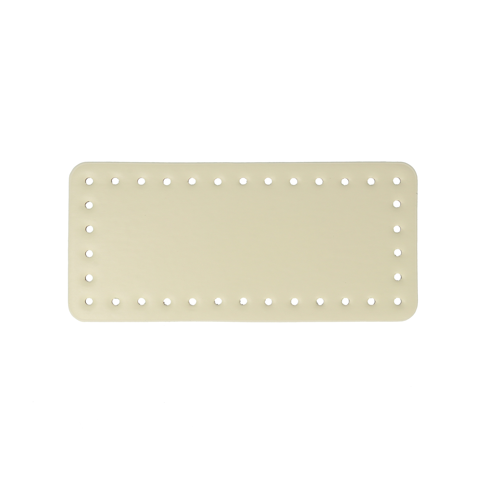 ivory pu leather bottom bag rectangle 22x10cm | 1pc
