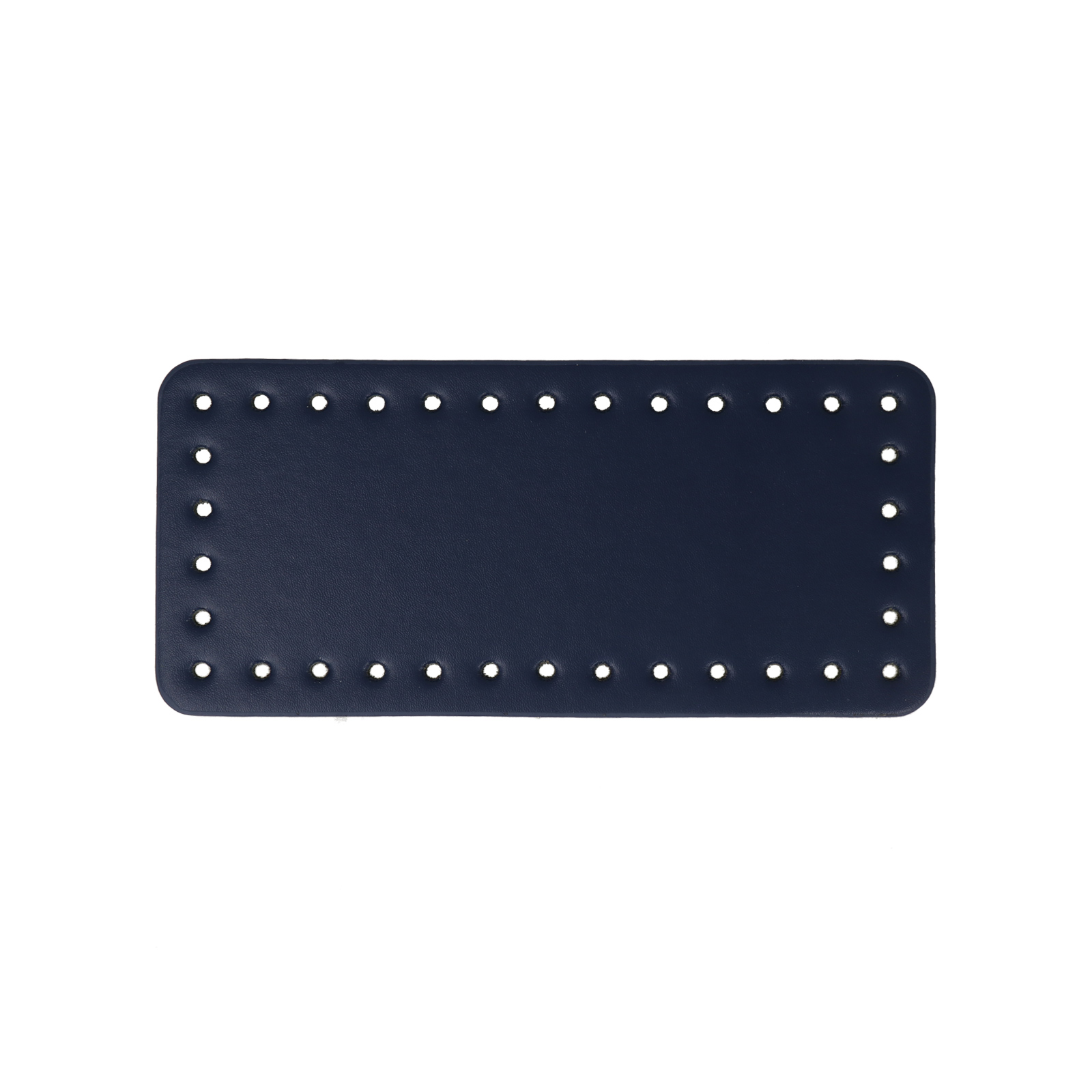 blue pu leather bottom bag rectangle 22x10cm | 1pc