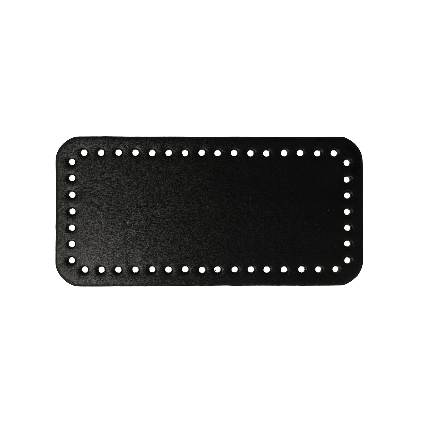 black pu leather bottom bag rectangle 25x12cm | 1pc