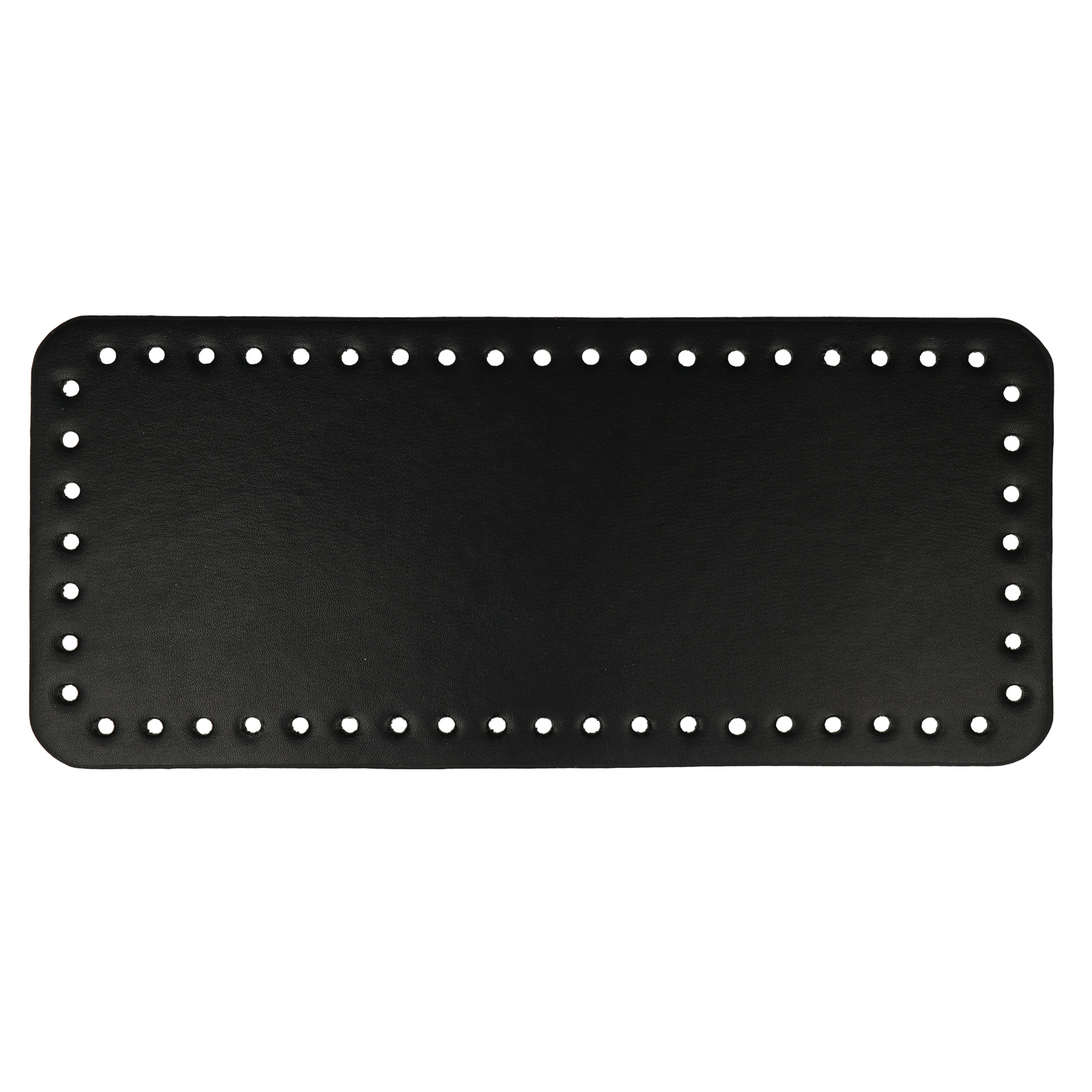 black pu leather bottom bag rectangle 32x14cm | 1pc