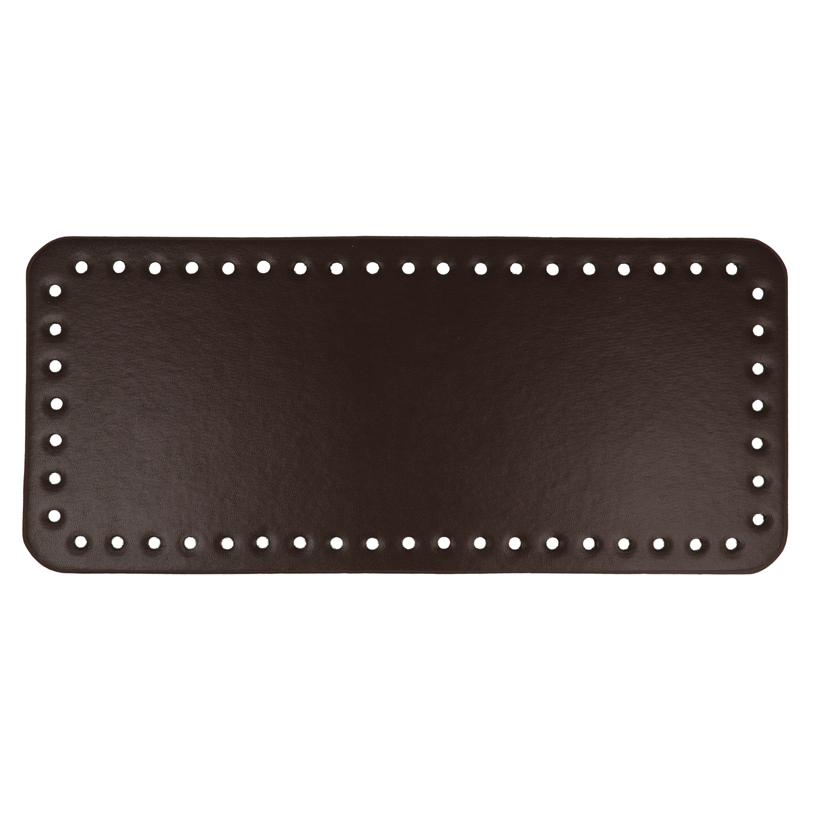 brown pu leather bottom bag rectangle 32x14cm | 1pc
