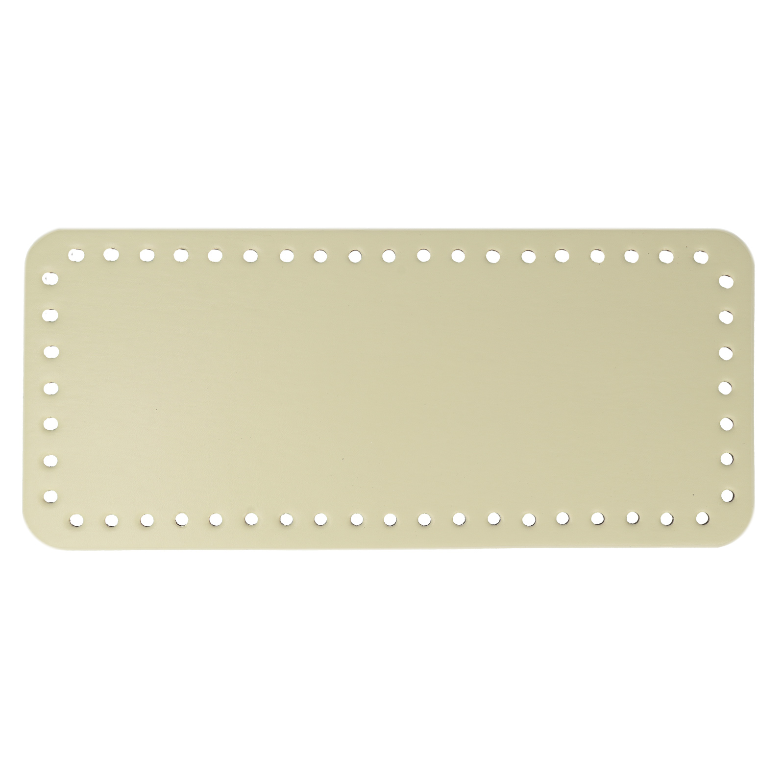 ivory pu leather bottom bag rectangle 32x14cm | 1pc
