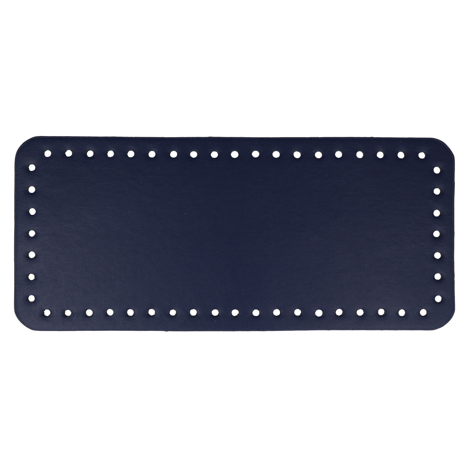 blue pu leather bottom bag rectangle 32x14cm | 1pc