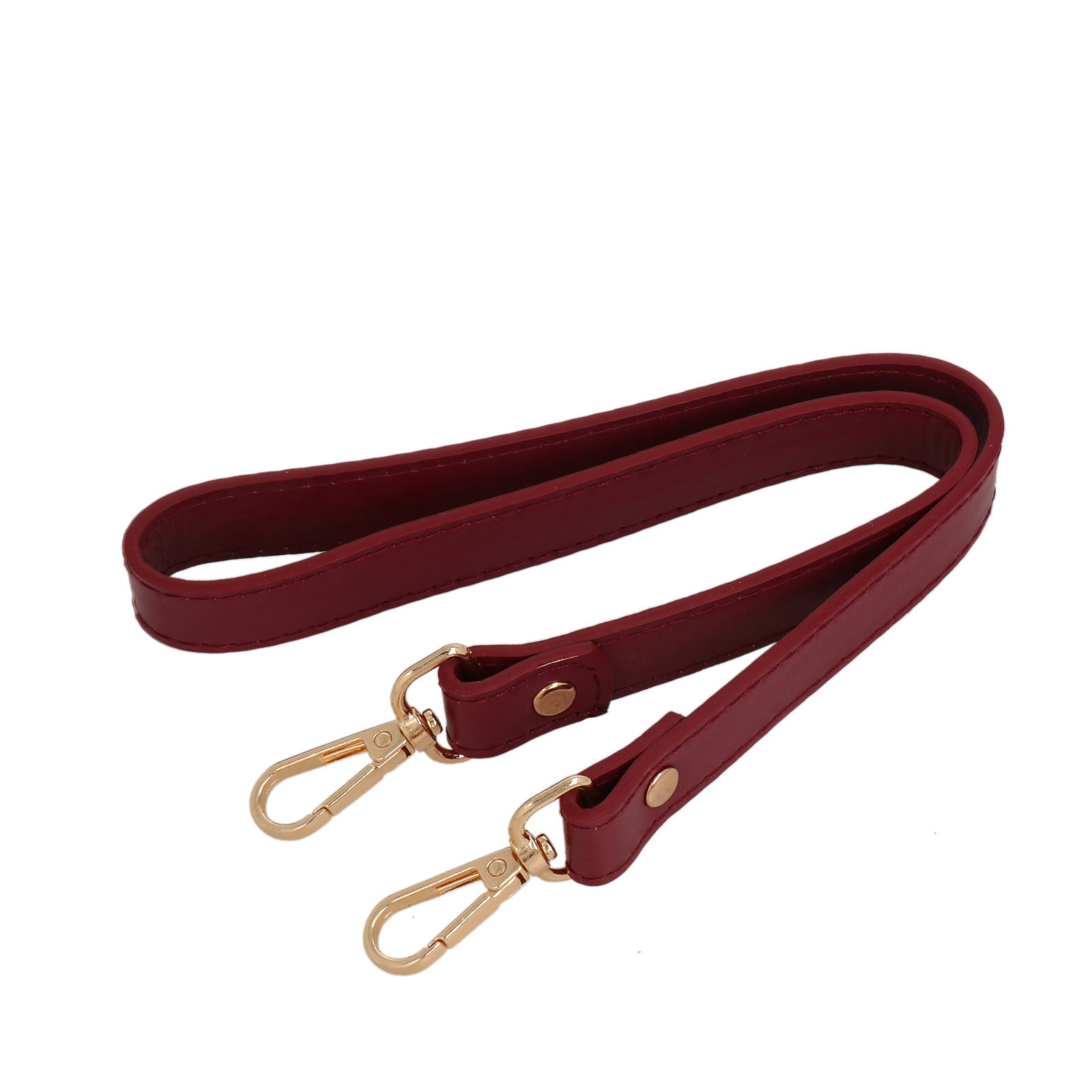schultergurt pu leder bordeaux mit gold karabinerhaken 1,8cm - 120cm verstellbarem | 1st