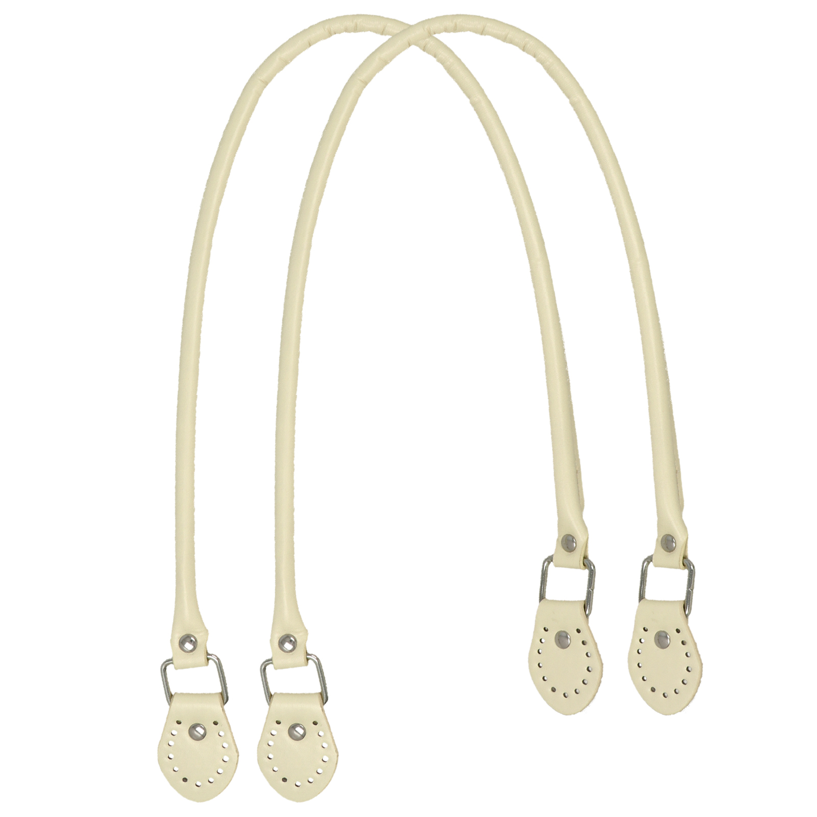 sewing bag handle pu leather ivory tubolar 60cm | 2pc