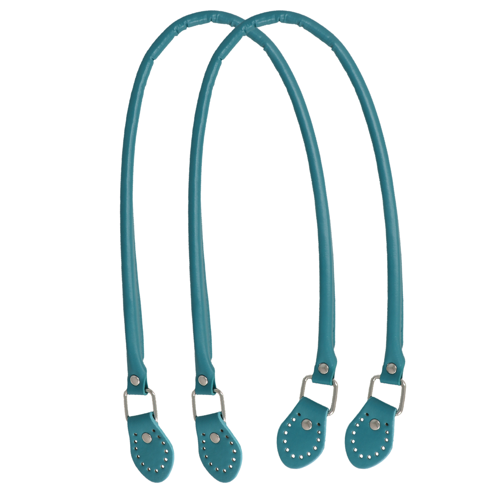 sewing bag handle pu leather teal tubolar 60cm | 2pc