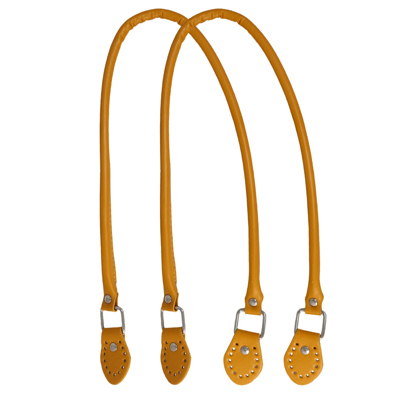 sewing bag handle pu leather ochre tubolar 60cm | 2pc