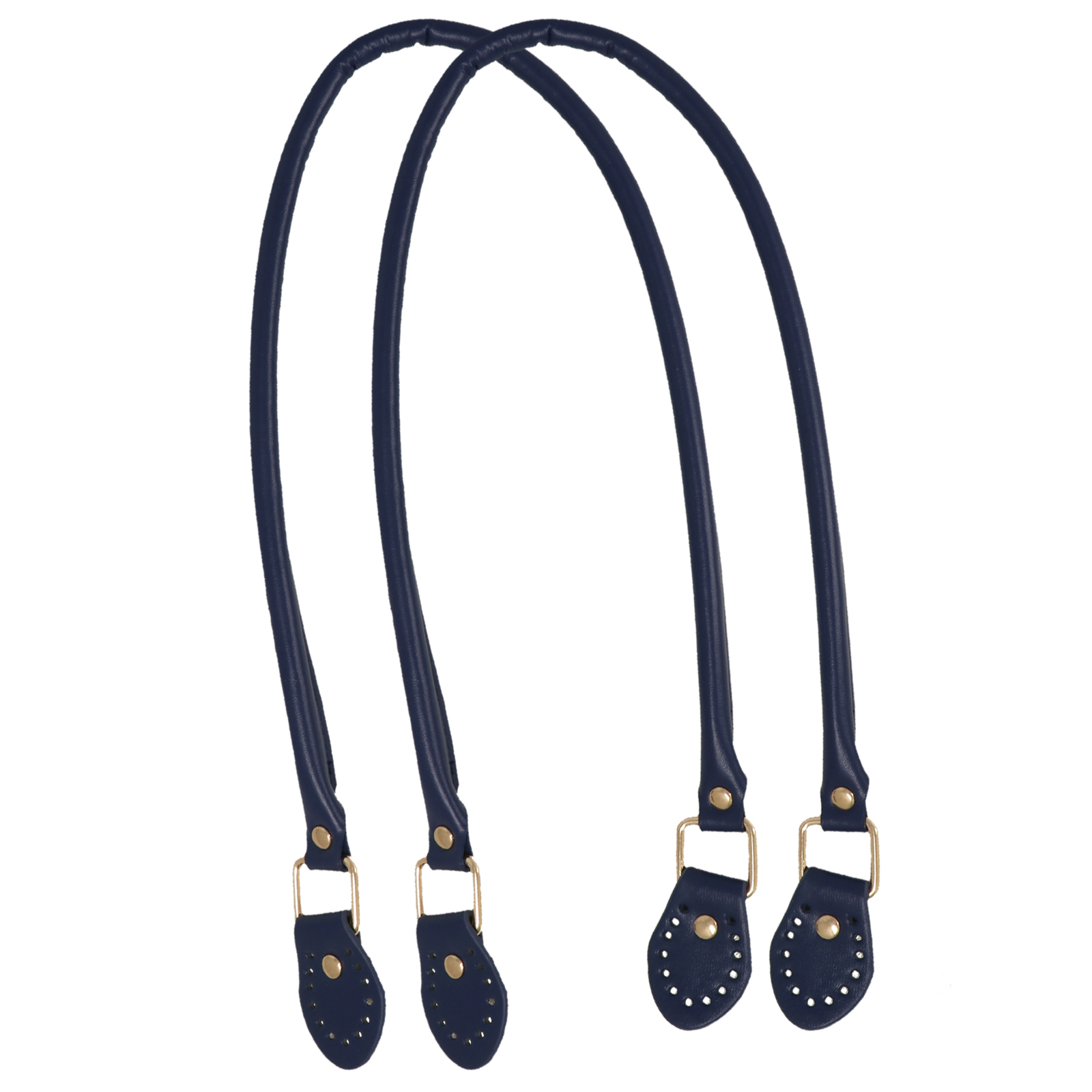 sewing bag handle pu leather blue tubolar 60cm | 2pc