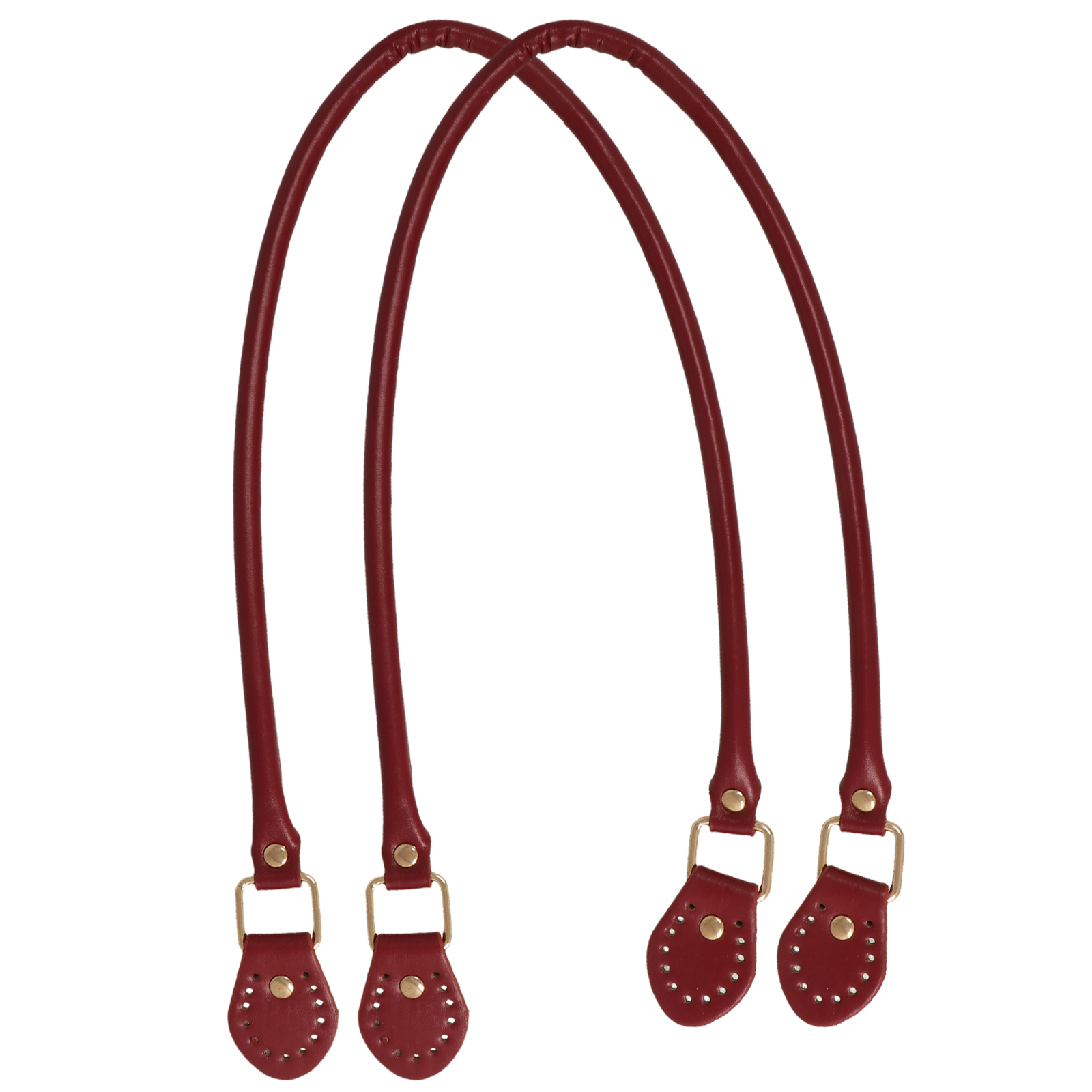 sewing bag handle pu leather bordeaux tubolar 60cm | 2pc