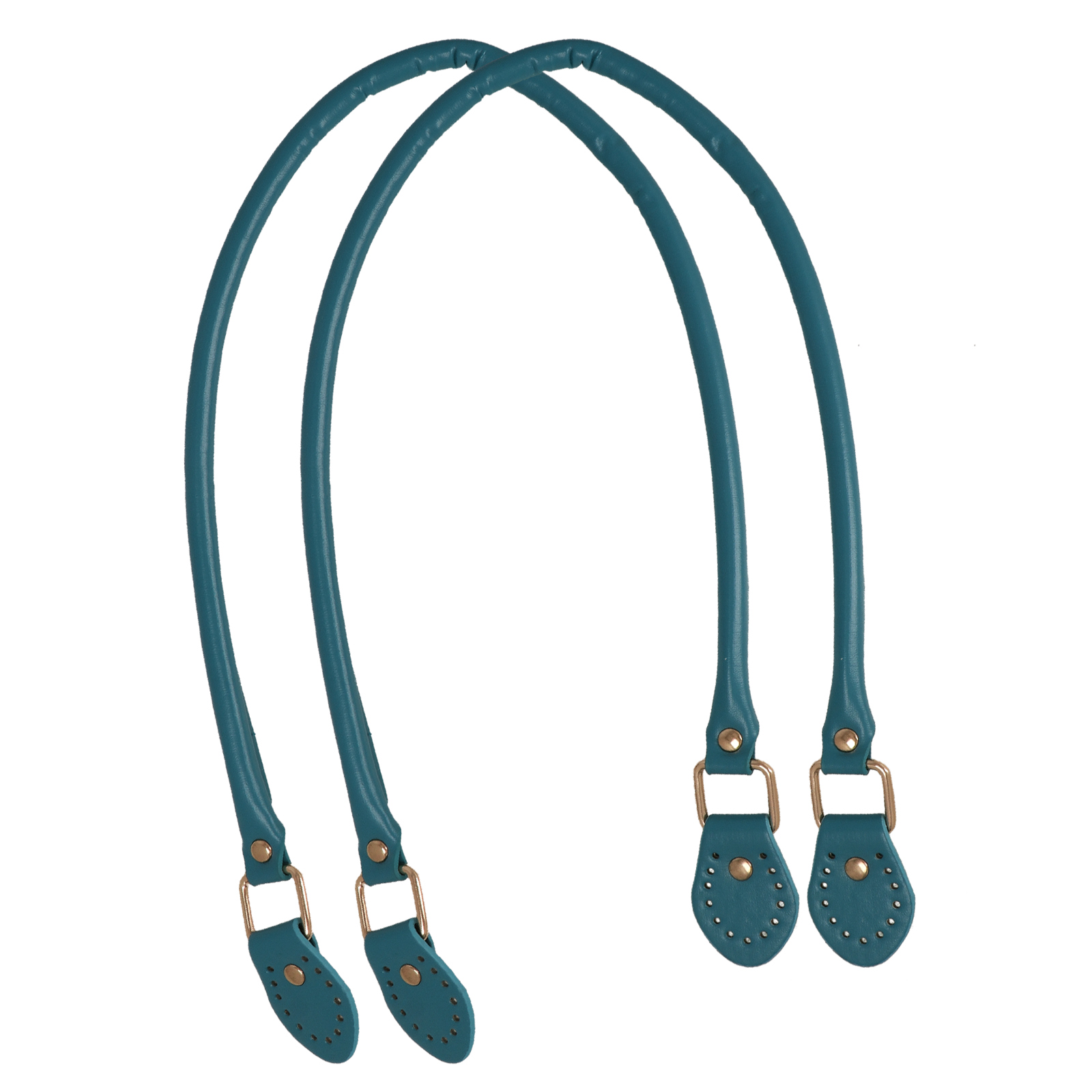 sewing bag handle pu leather teal tubolar 60cm | 2pc