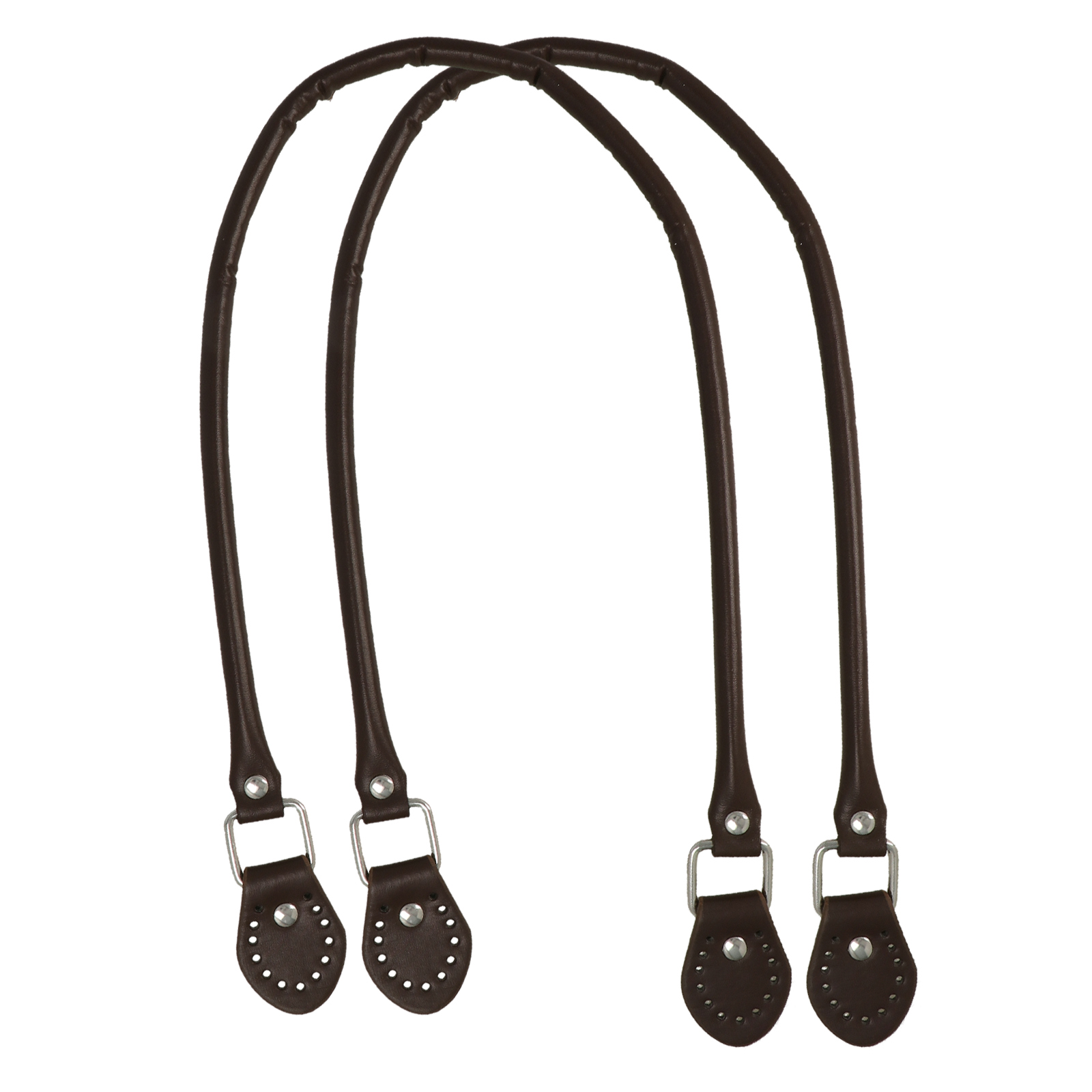 sewing bag handle pu leather brown tubolar 60cm | 2pc