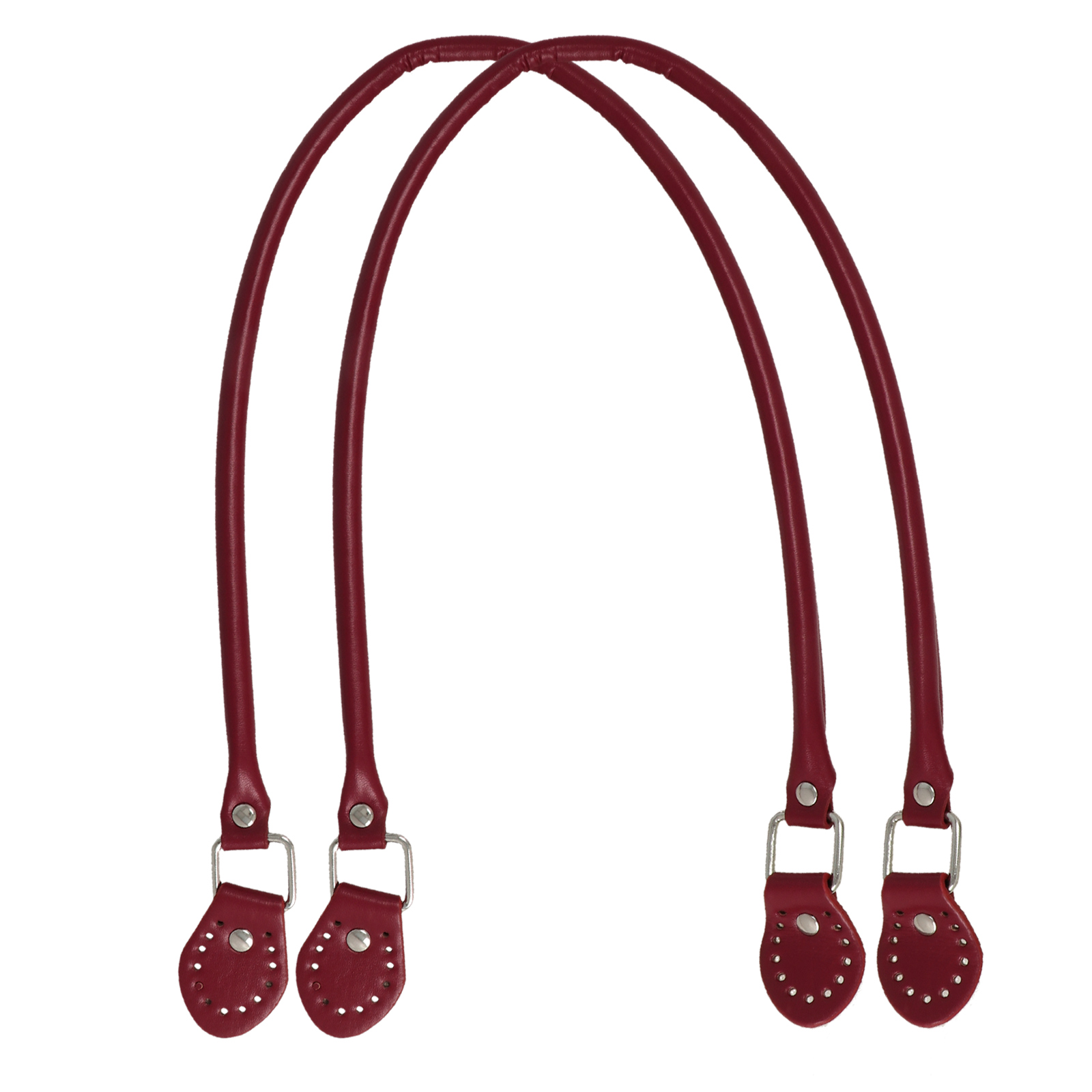 sewing bag handle pu leather bordeaux tubolar 60cm | 2pc