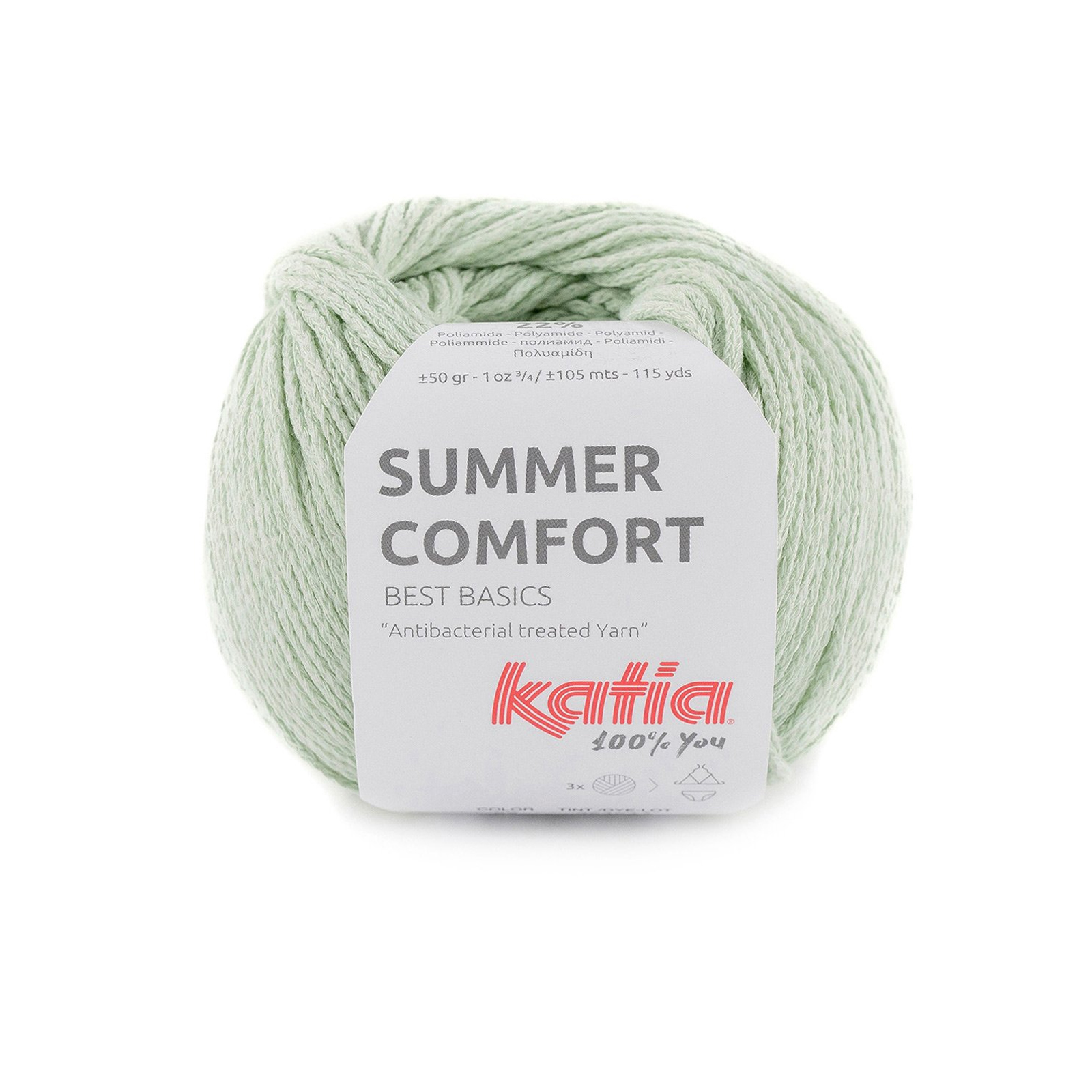 katia summer comfort - mint green (62) - 50gr (105mt) | 1pc