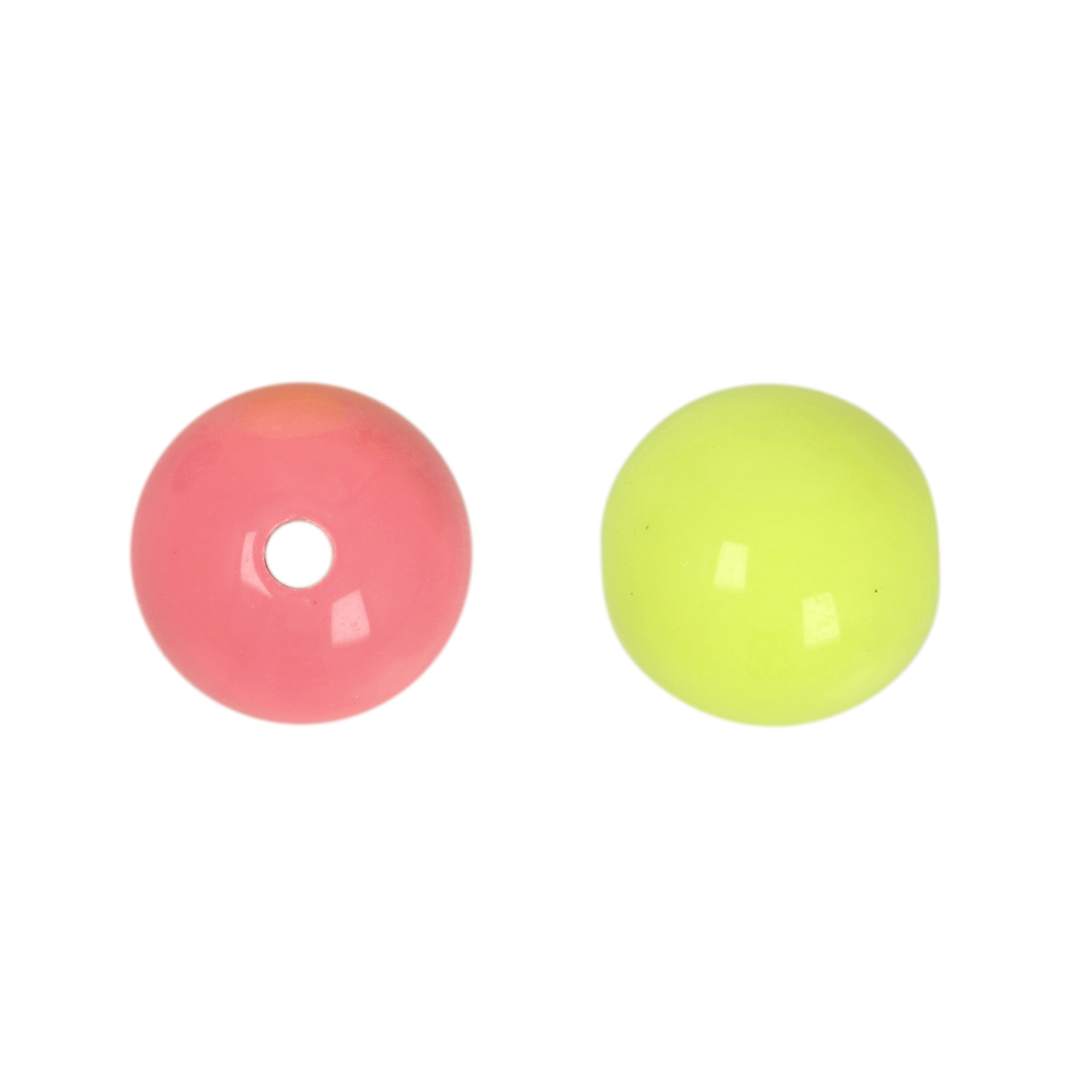 opaque mix color resin smooth round 14mm | 20pc