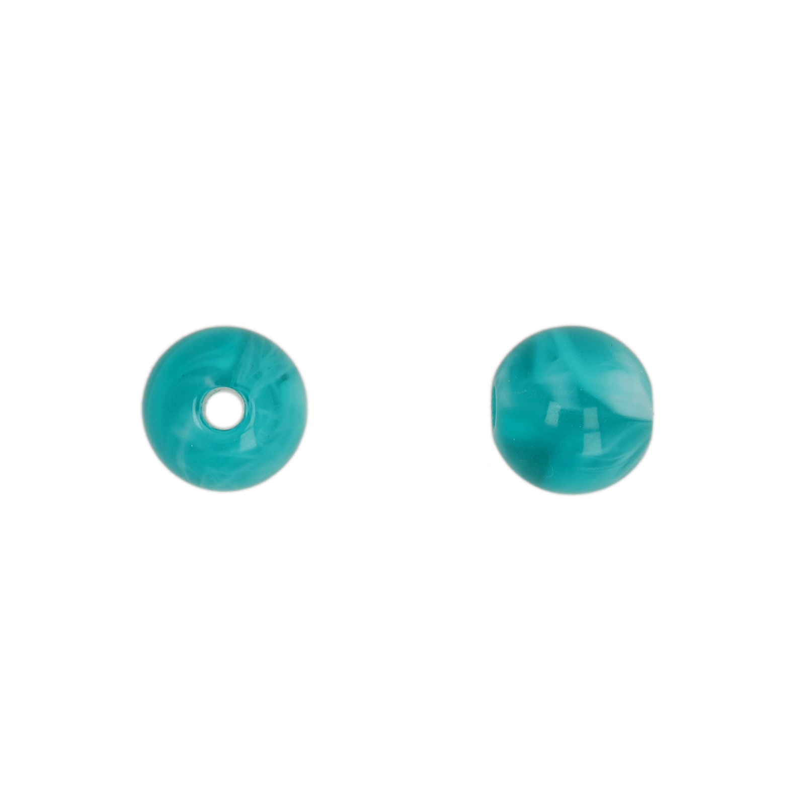 marbled blue apatite resin smooth round 8mm | 100pc