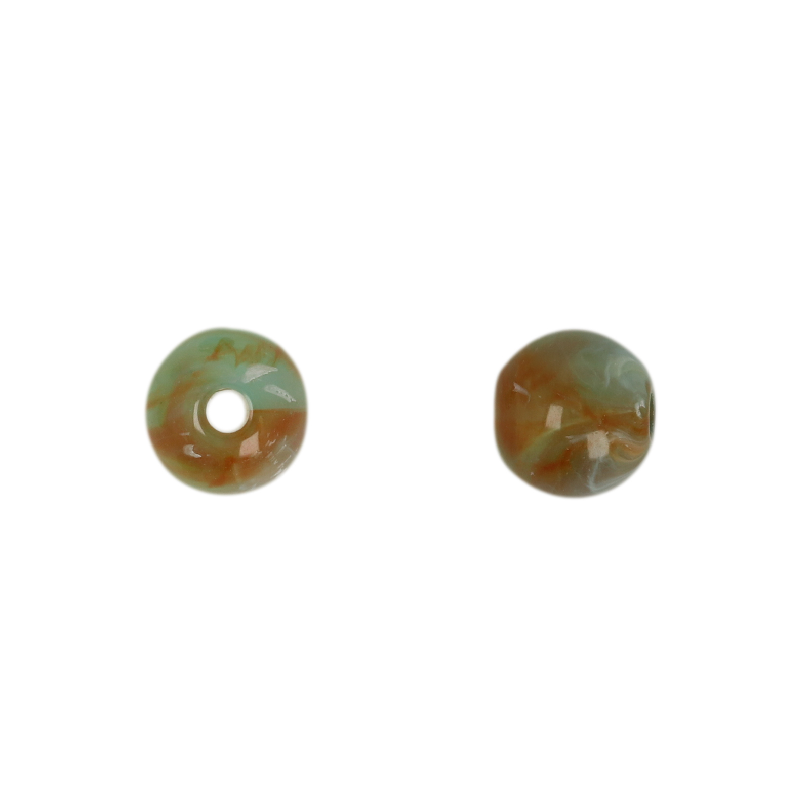 marbled impression jasper resin smooth round 8mm | 100pc