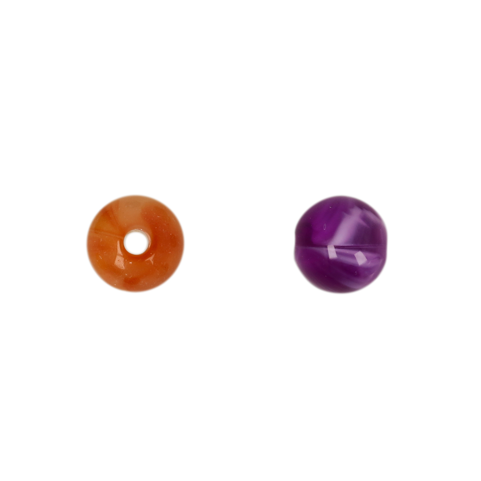 marbled mix color resin smooth round 8mm | 100pc