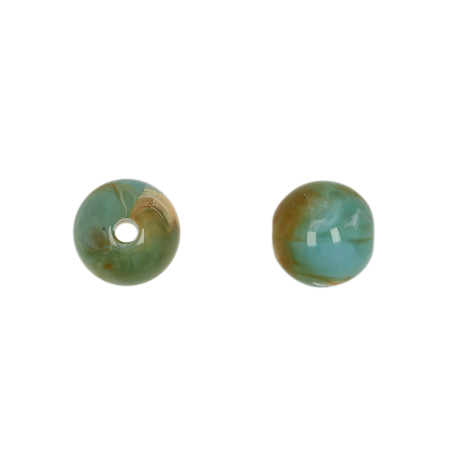 marbled impression jasper resin smooth round 10mm | 30pc
