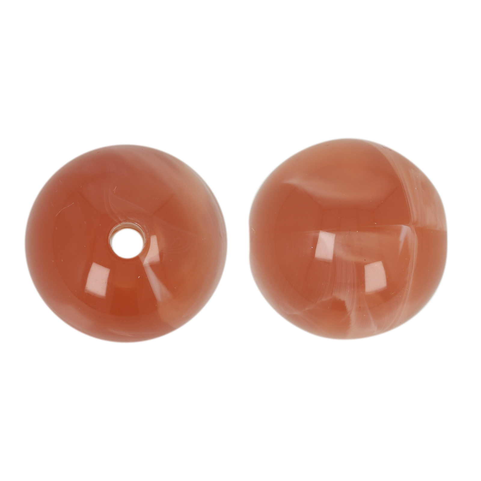 harz glatt rund marmoriertes karamell 20mm | 8st